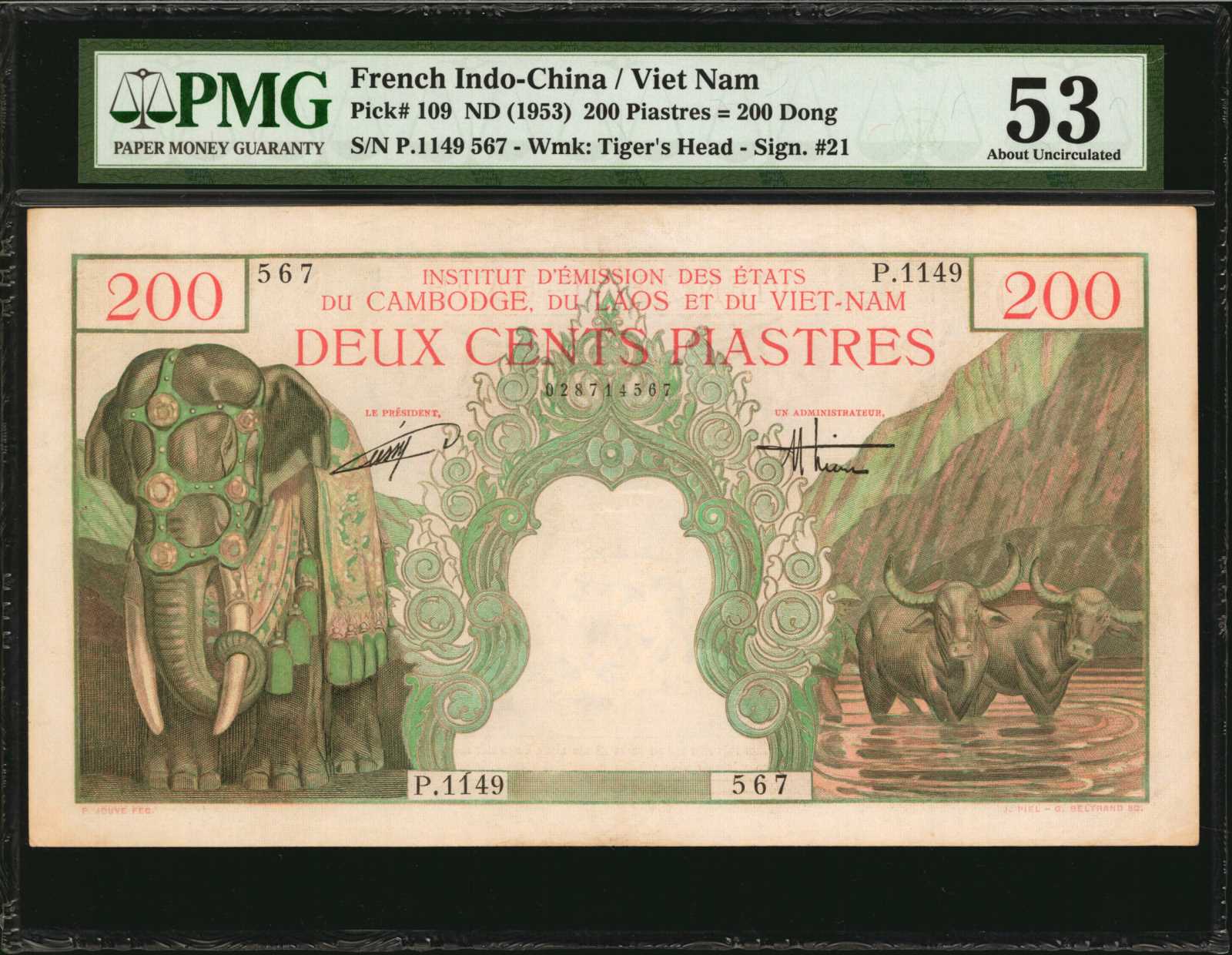 image for: French Indo-China  200 piastres(B418as)