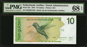 image for: Netherlands Antilles 10 gulden (guilders) (B220a)