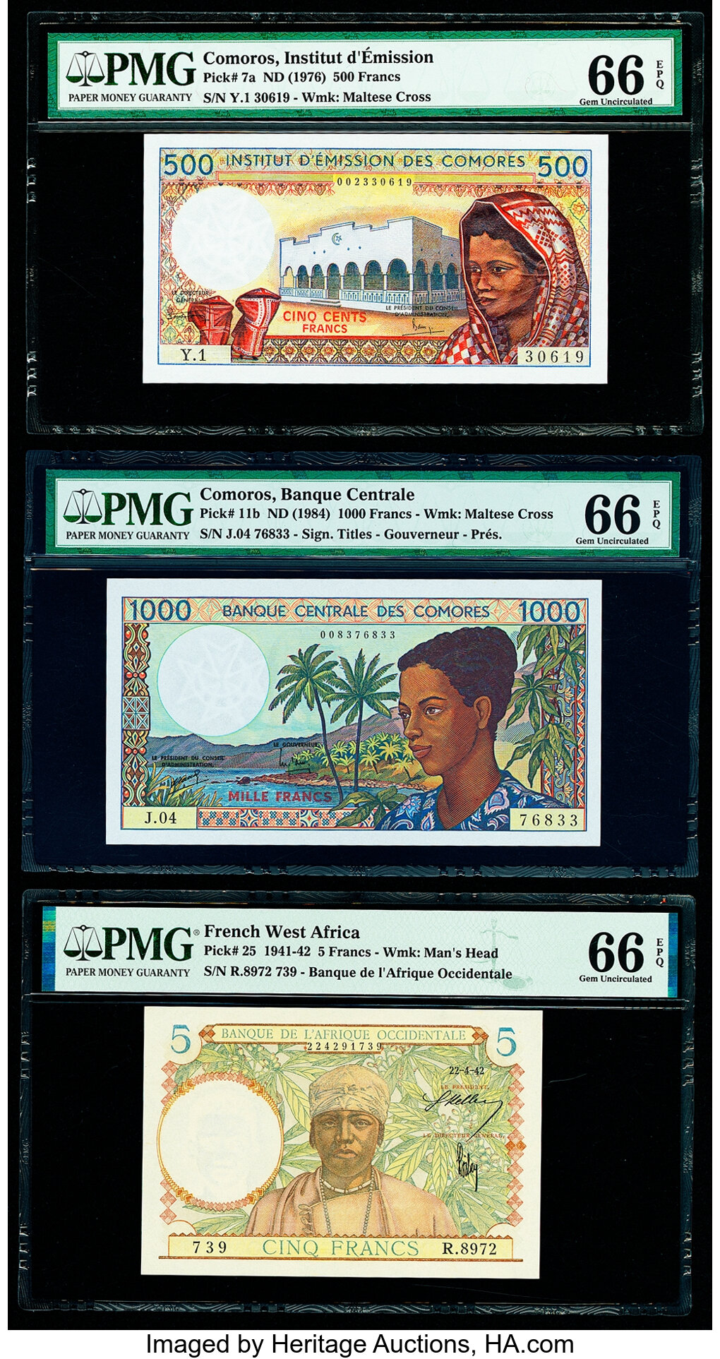 image for: Comoros  500 francs (B201as)