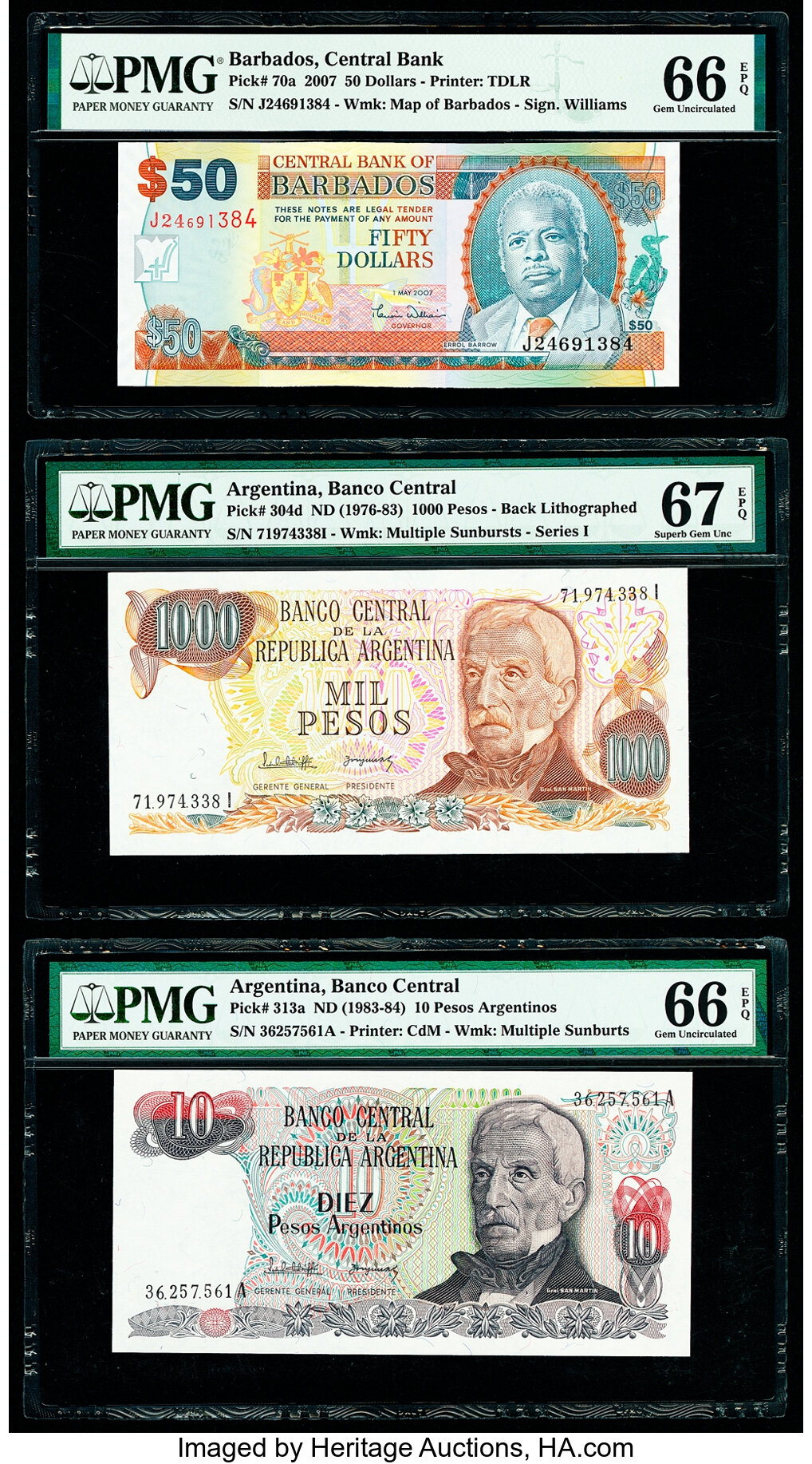 image for: Barbados  10 dollars (B214a)