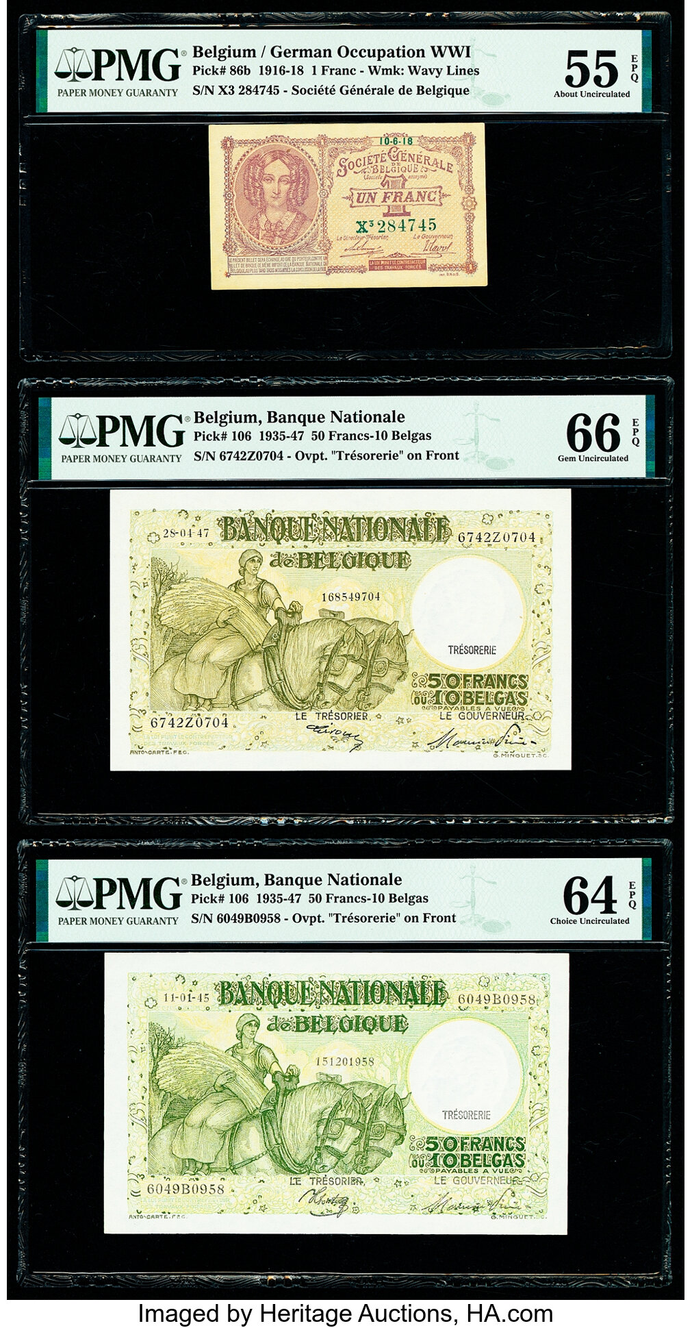 image for: Belgium  50 francs / 10 belgas (B557es3)