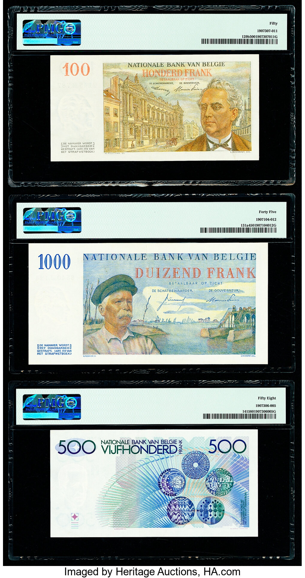 image for: Belgium  1,000 francs (B587as)