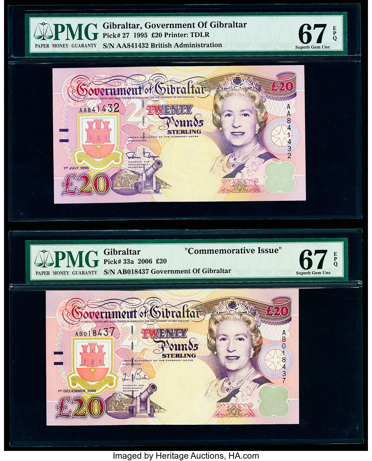 image for: Gibraltar  20 pounds (B125a)