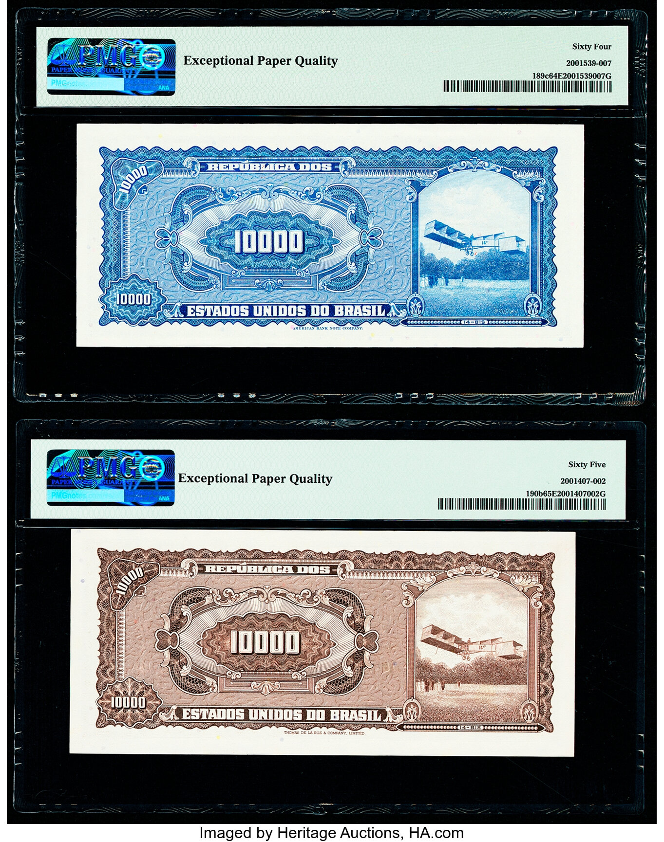 image for: Brazil  10 cruzeiros novos on 10,000 cruzeiros (B809b)