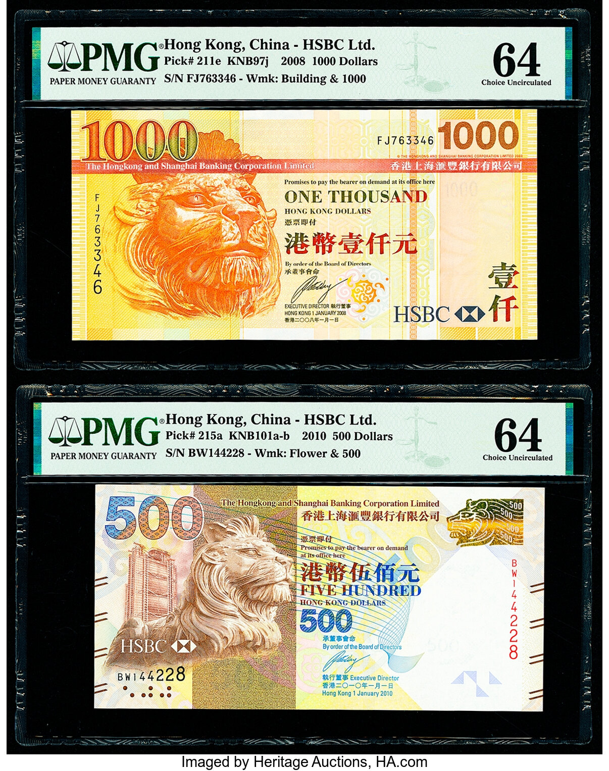 image for: Hong Kong  1,000 dollars (B690cz)