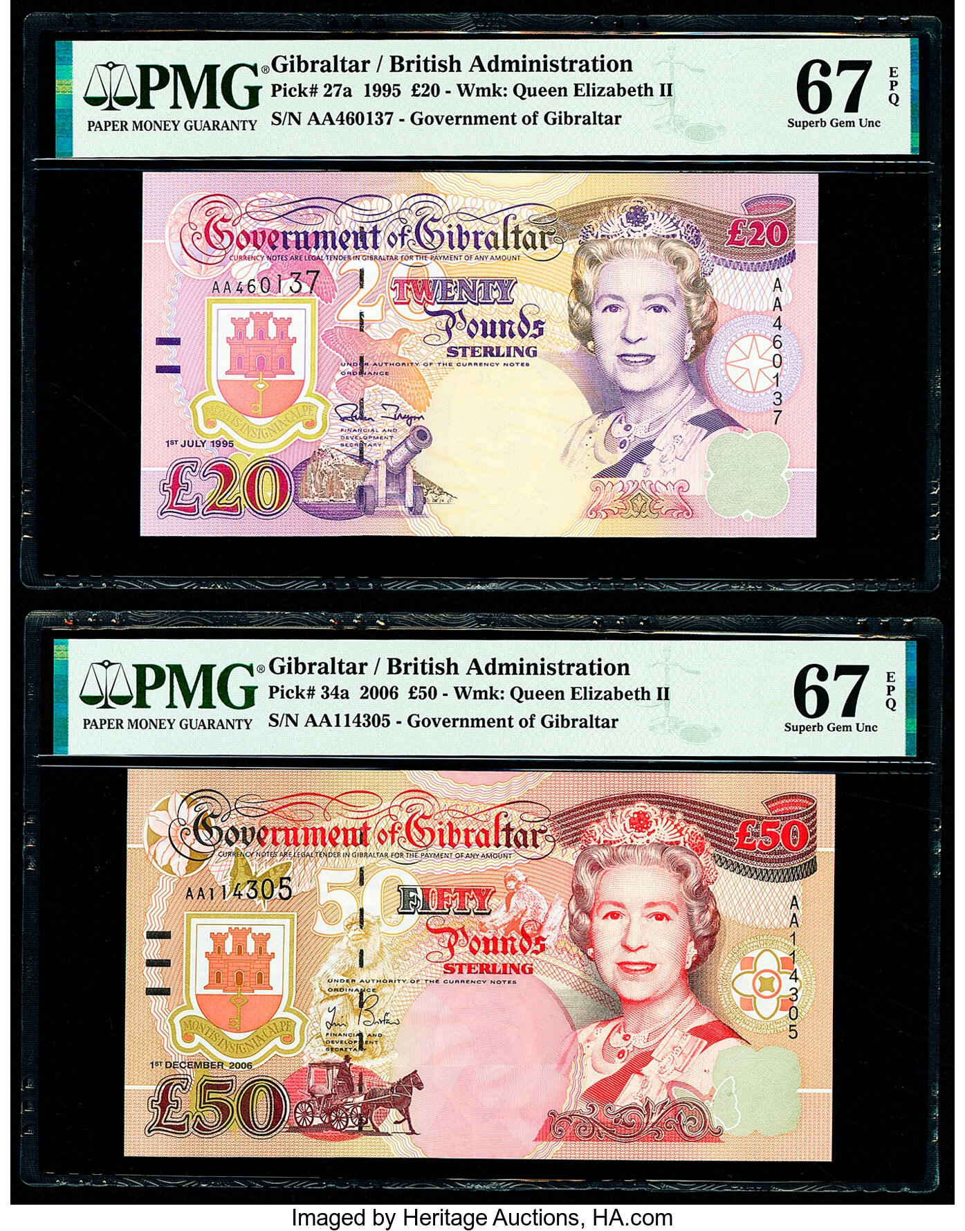 image for: Gibraltar  20 pounds (B125a)