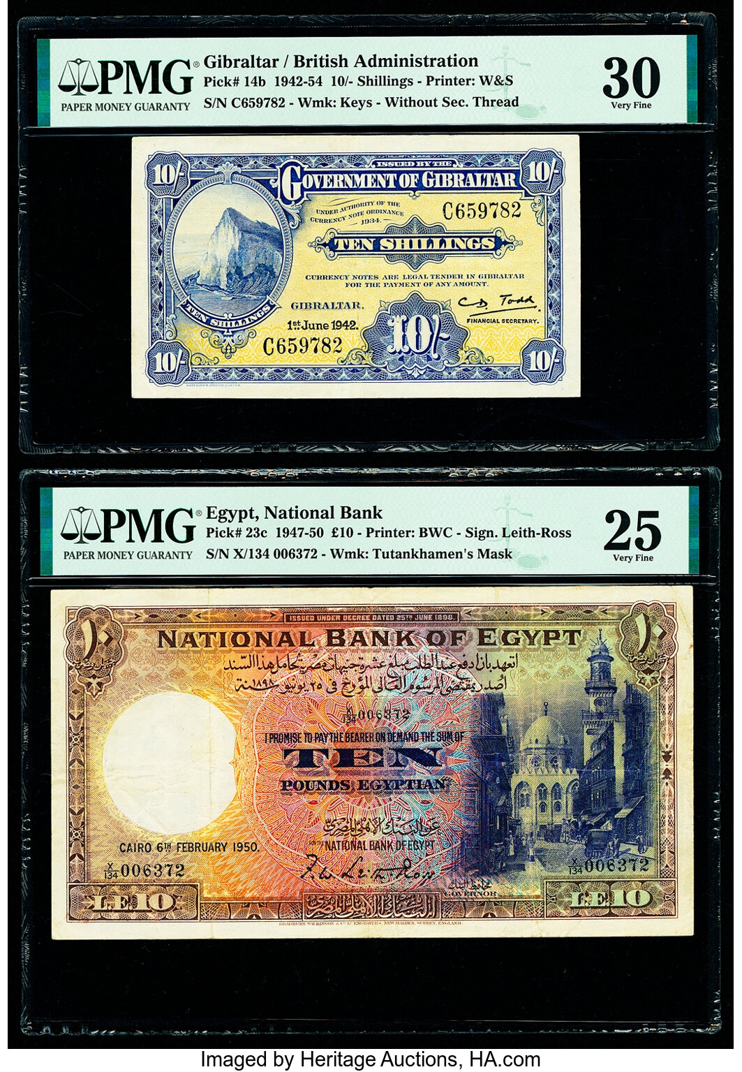 image for: Gibraltar  10 shillings (B112d)