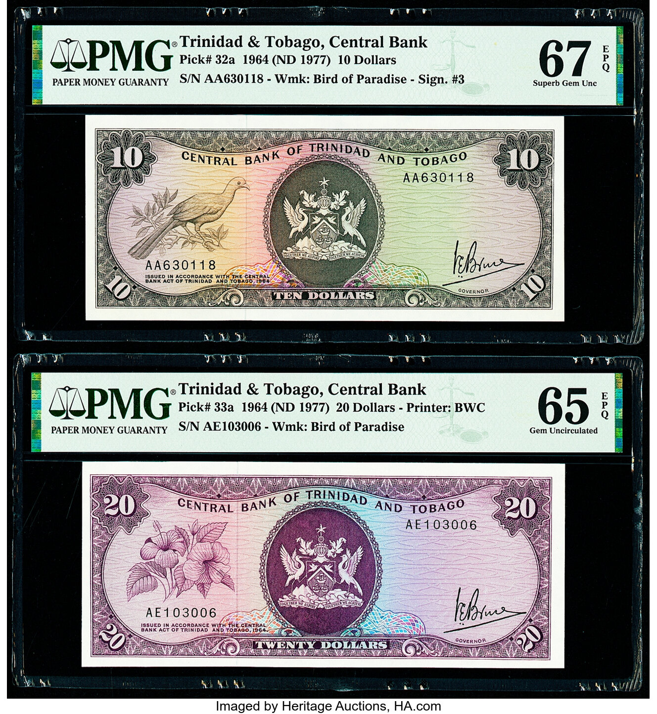 image for: Trinidad and Tobago  10 dollars (B207az)