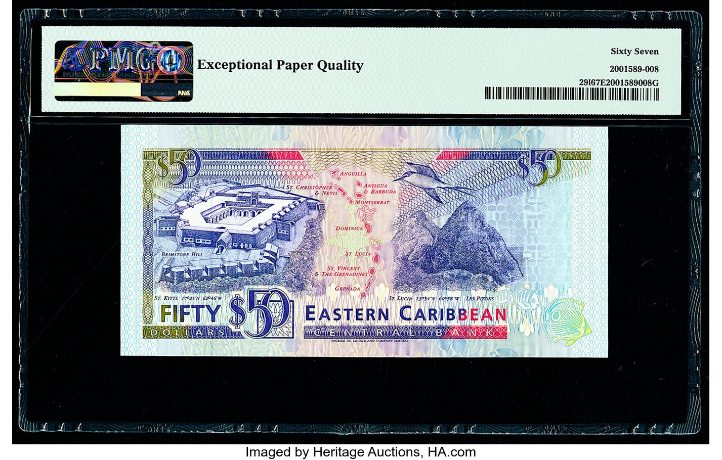 image for: East Caribbean States  50 dollars (B213v)