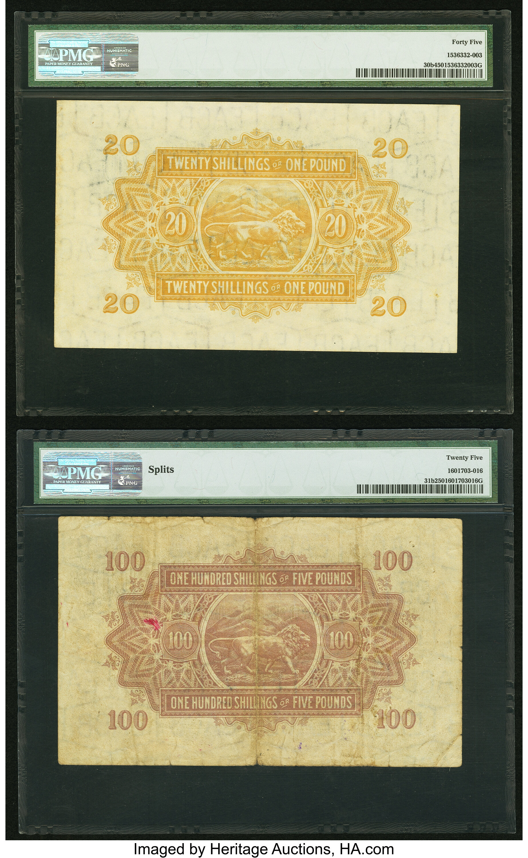 image for: East Africa  20 shillings = 1 pound(B219t2)