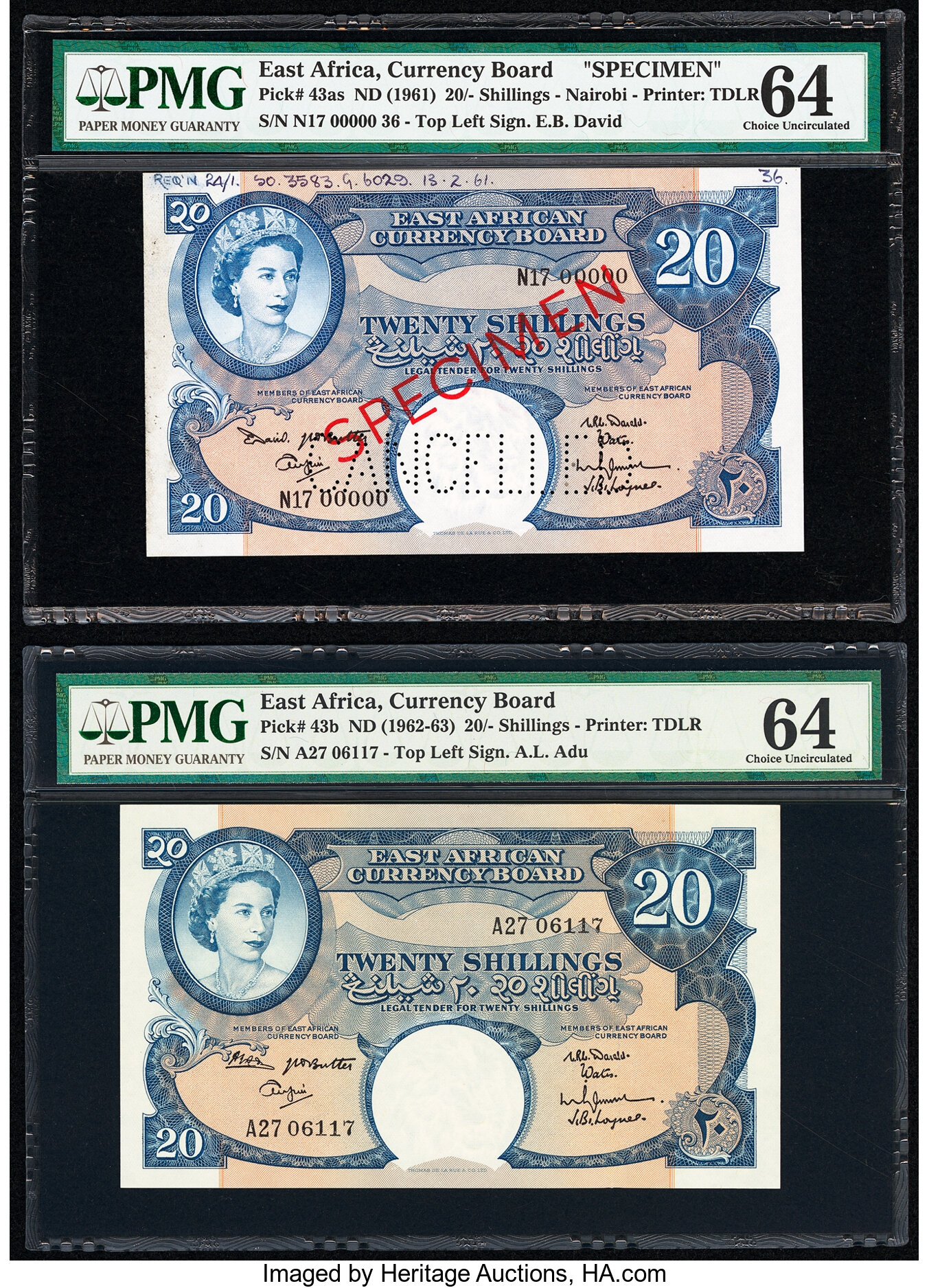 image for: East Africa  20 shillings(B229b)