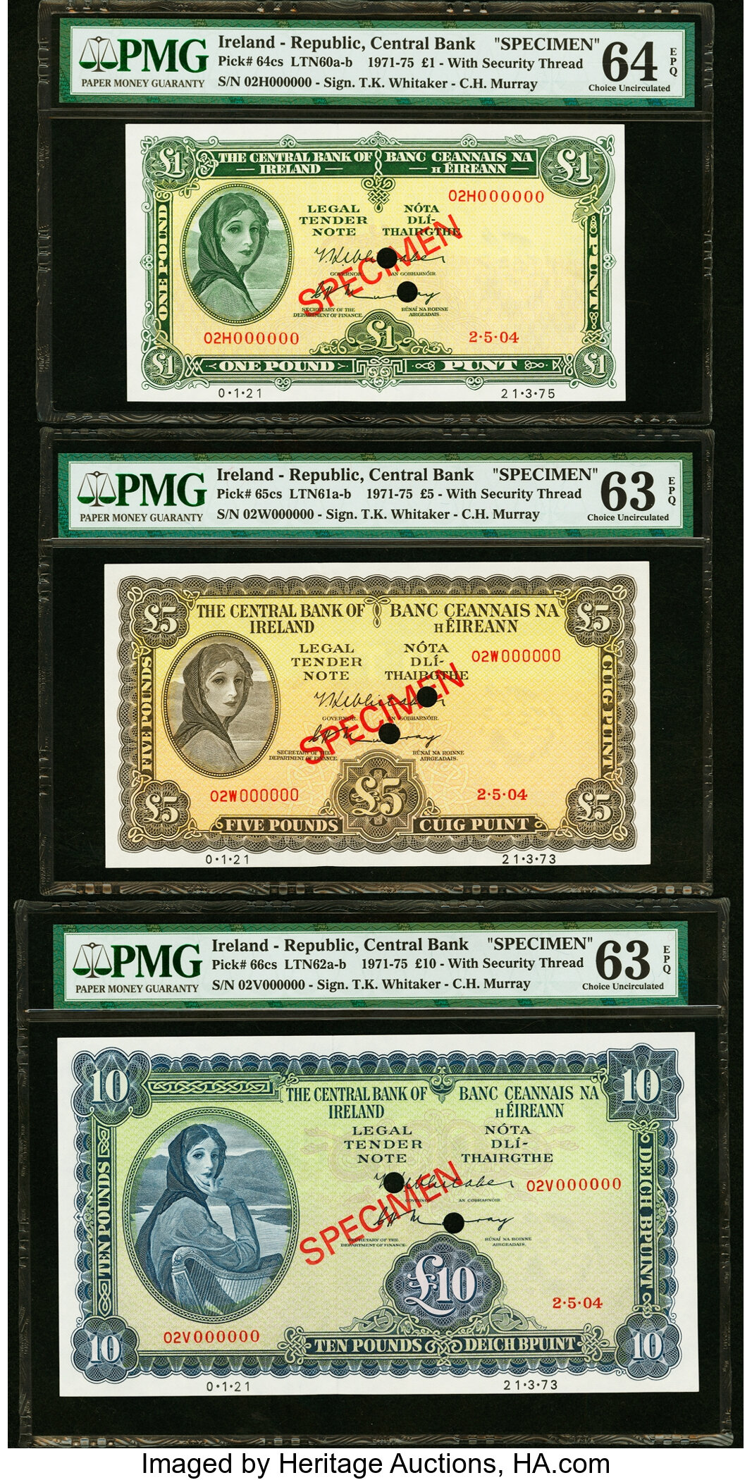  Diagonal red SPECIMEN and DLR oval ovpts front/back; horizontal red SPECIMEN No # ovpt lower left front; dated 6•6•06 [sic]; all-zero s/n 