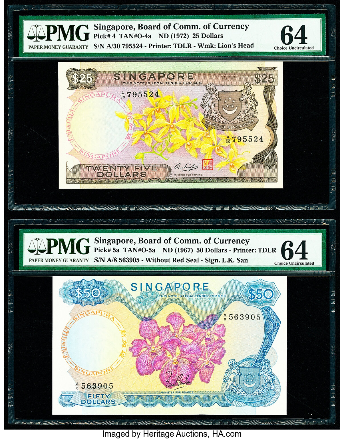 image for: Singapore  25 dollars (B104az)