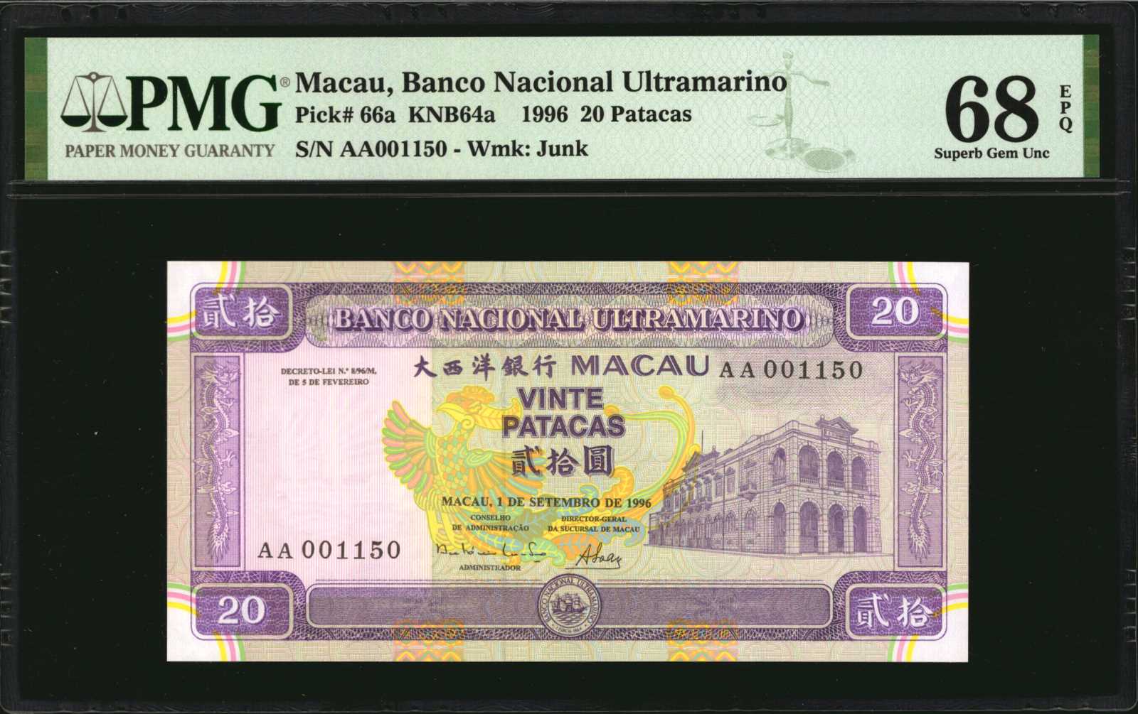 image for: Macau  20 patacas (B062as)