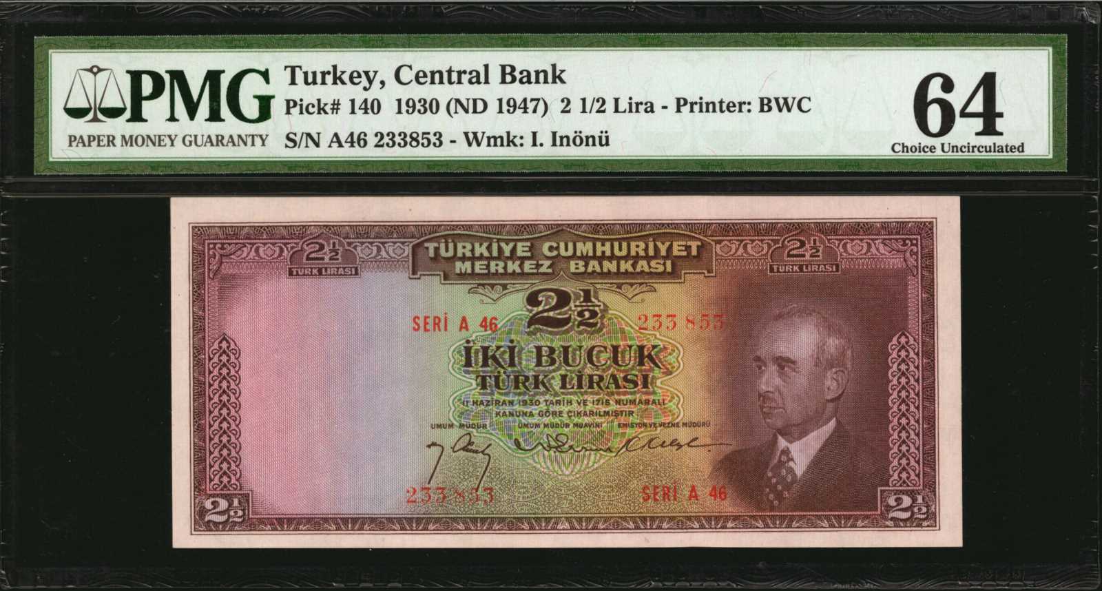 image for: Turkey  2 1/2 T?rk liras? (B213at)