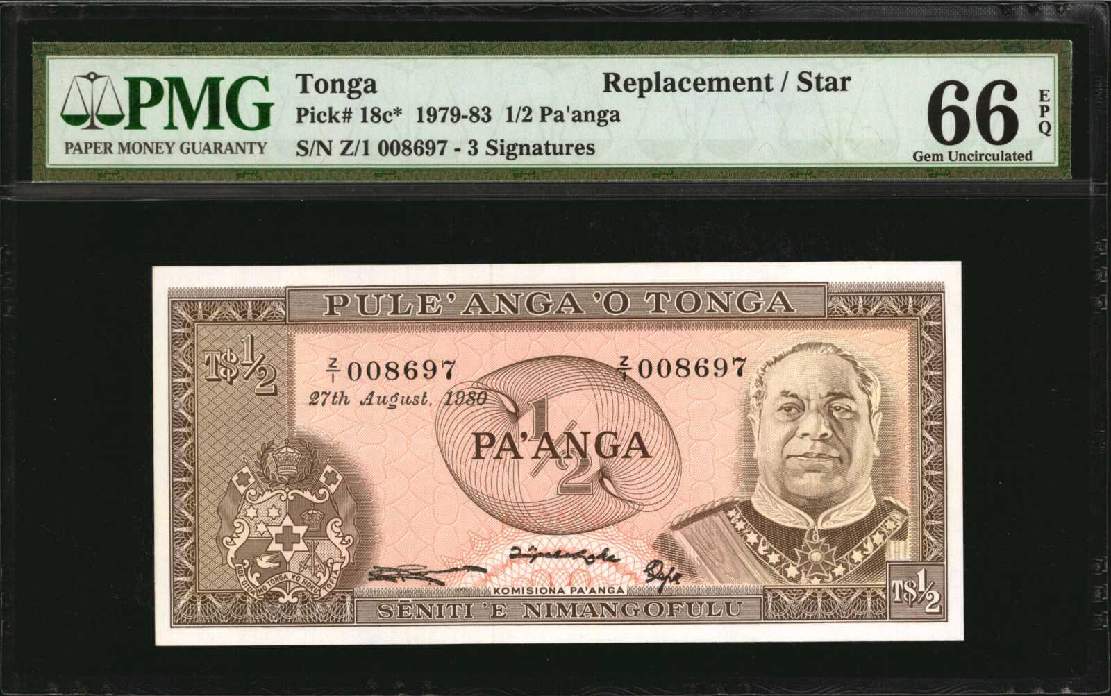 image for: Tonga  1/2 pa?anga(B118b)