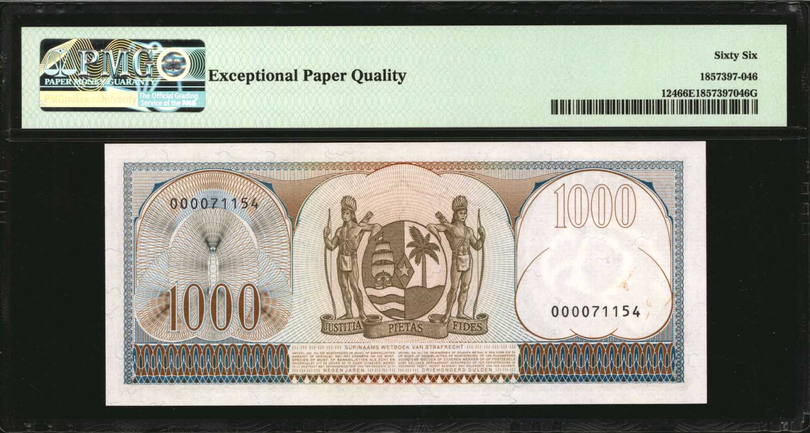 image for: Suriname  1,000 gulden (guilders)(B510a)