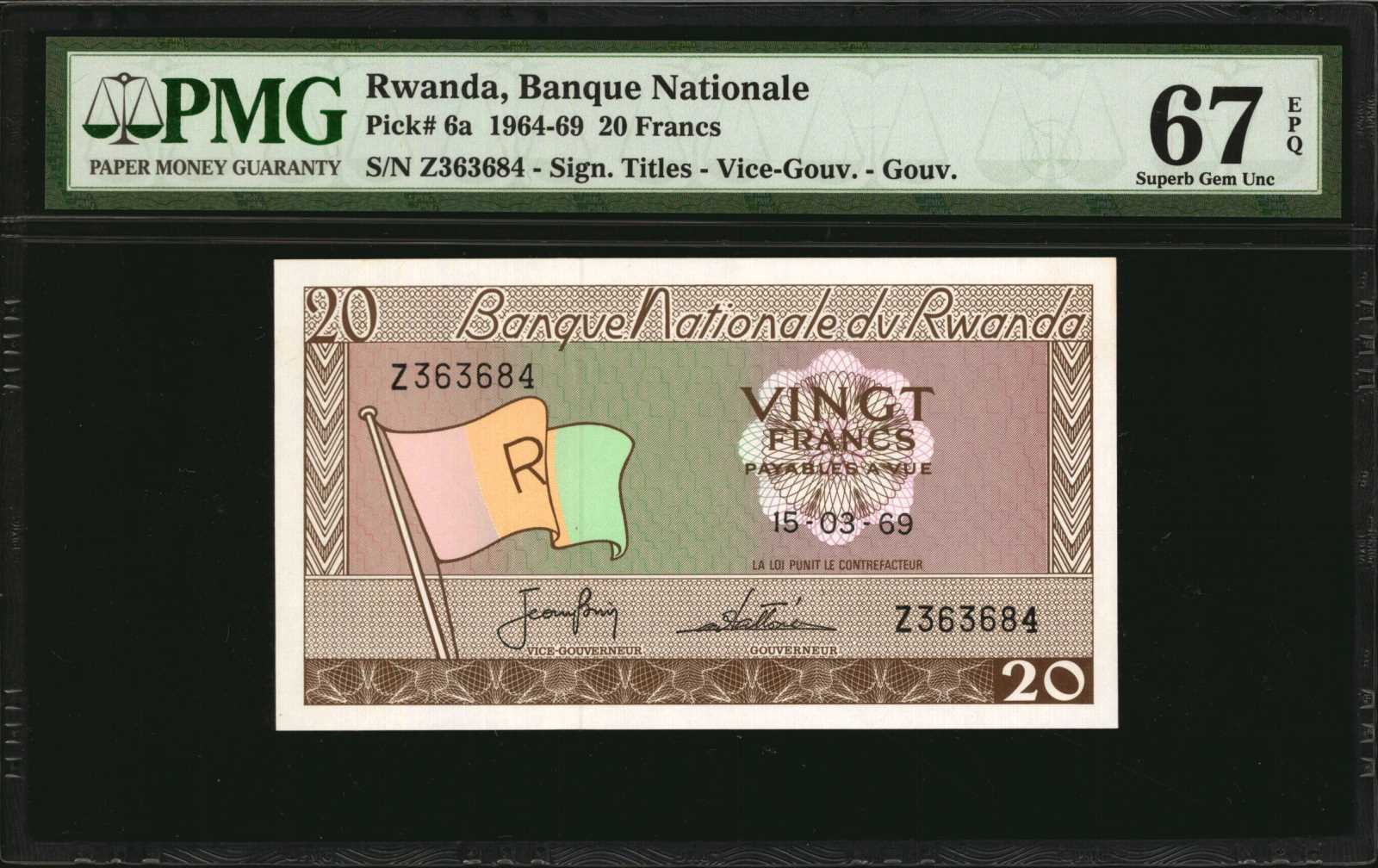 image for: Rwanda  1,000 francs(B110c)