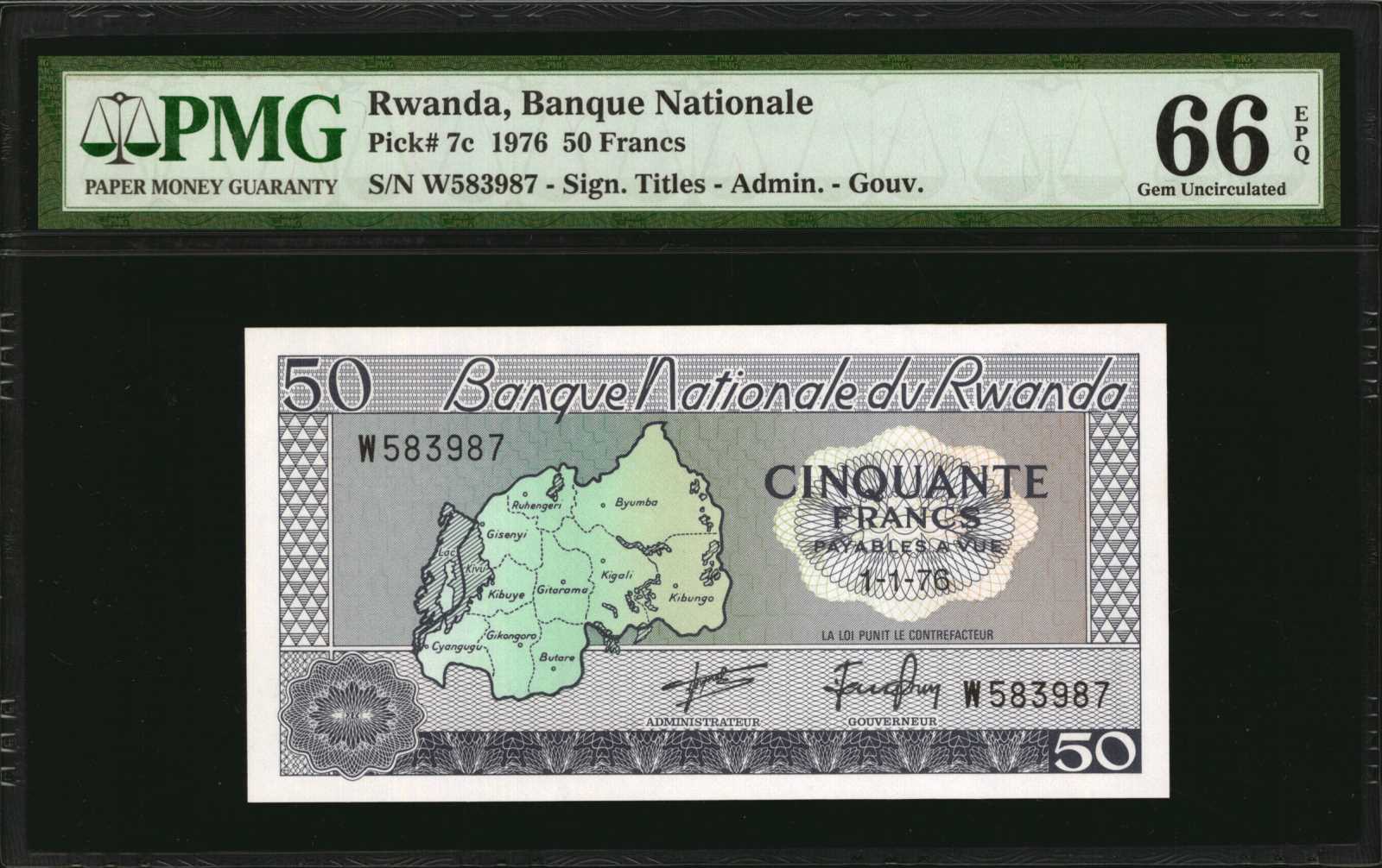 image for: Rwanda  20 francs(B106hs)