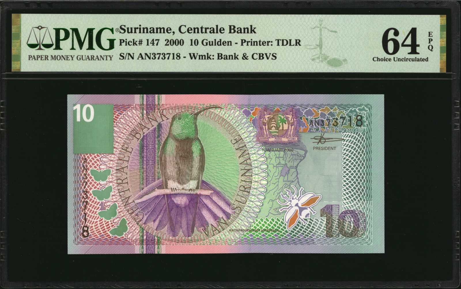 image for: Suriname  5 gulden (guilders)(B531az)