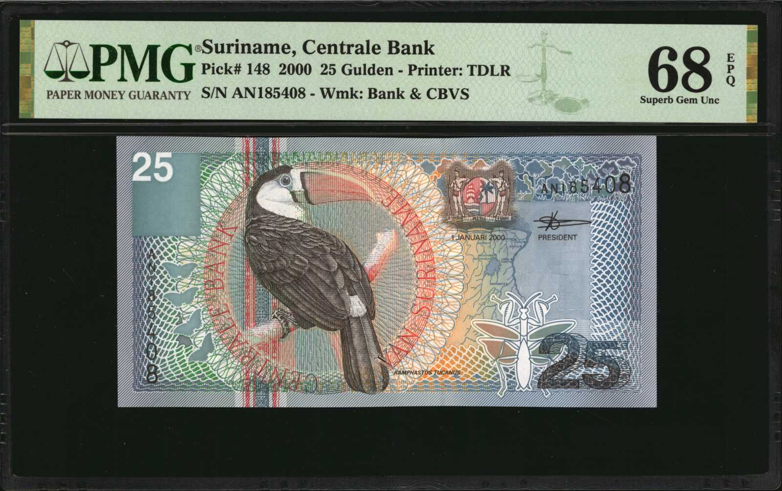 image for: Suriname  5 gulden (guilders)(B531az)