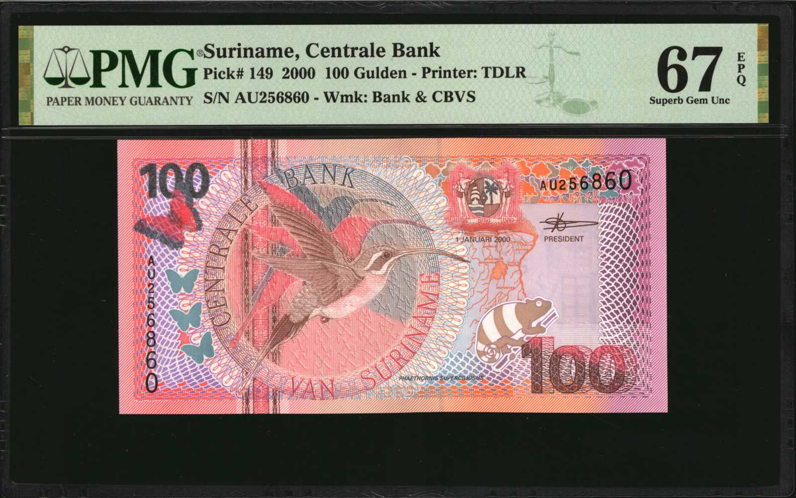image for: Suriname  5 gulden (guilders)(B531a)
