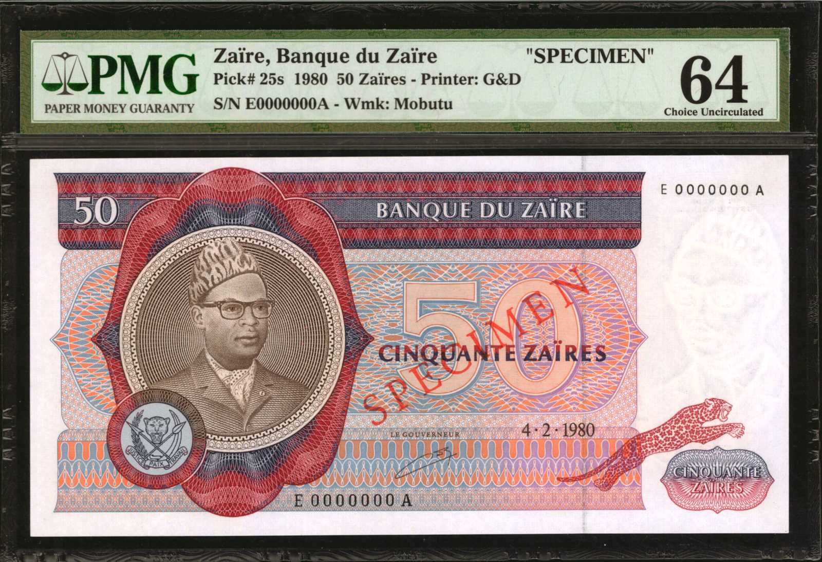 image for: Zaire  50 za?res(B110b)