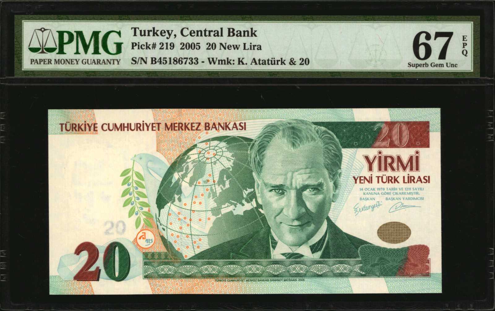 image for: Turkey  20 yeni T?rk liras? (B297as)