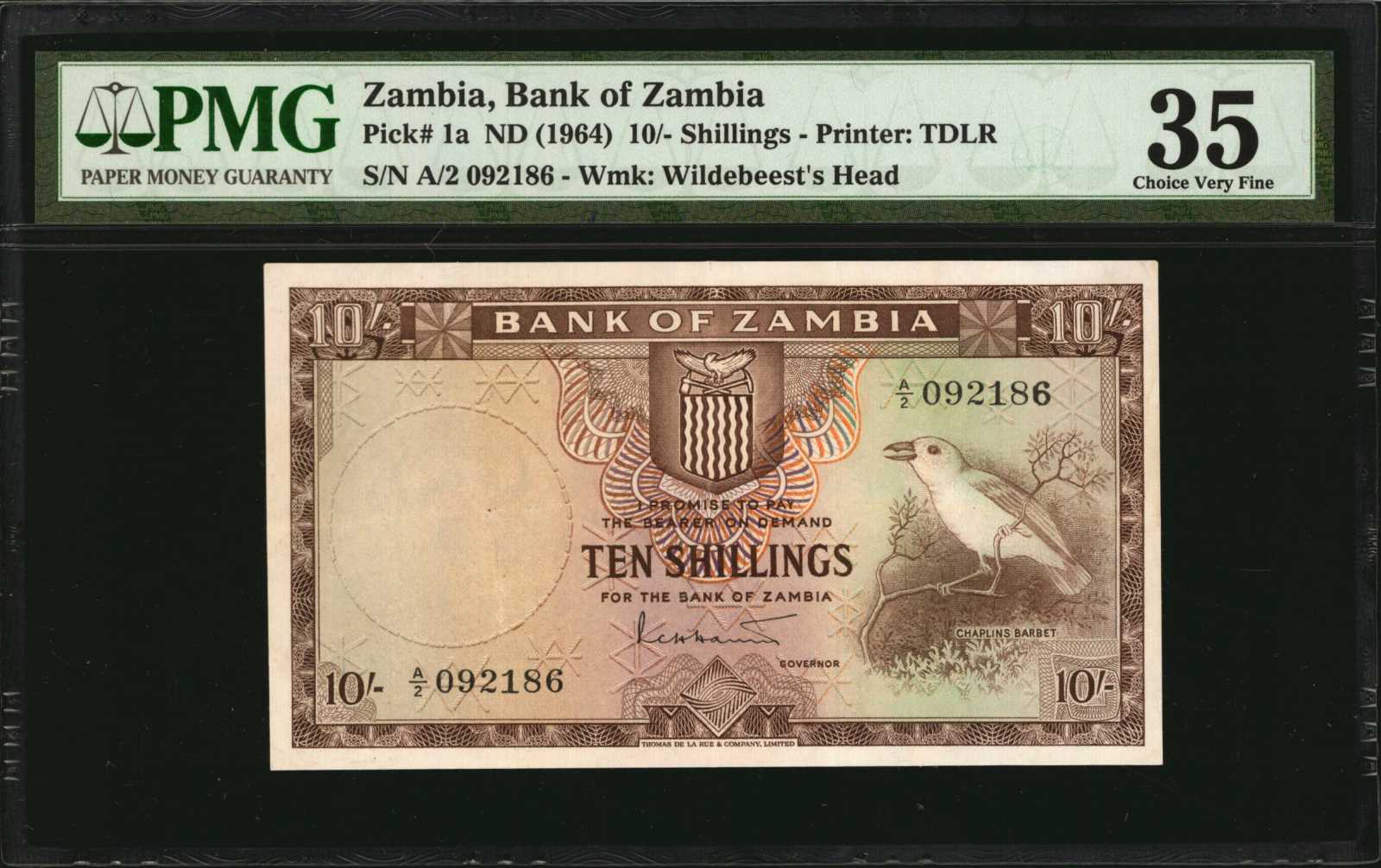 image for: Zambia  10 shillings(B101as3)