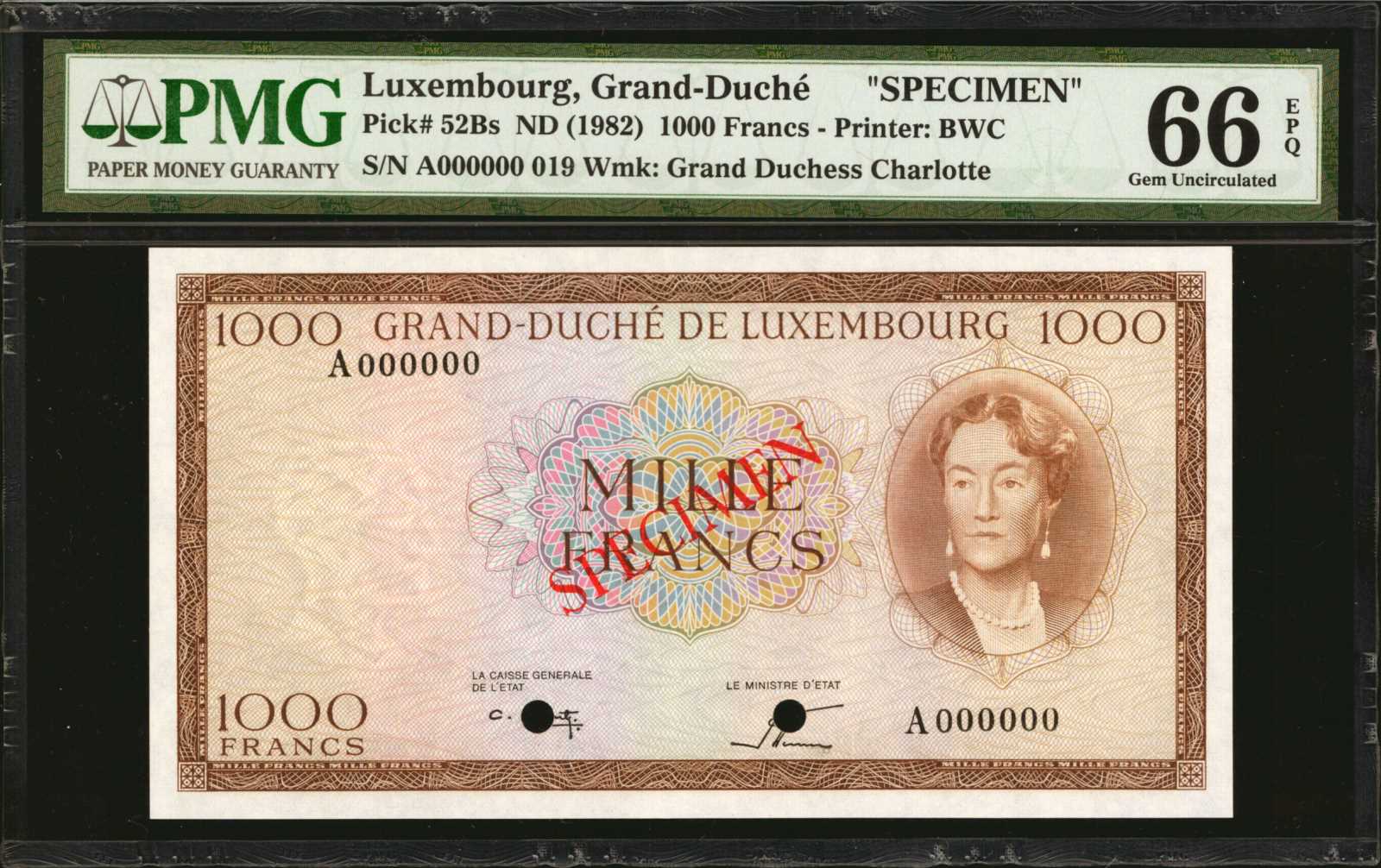 image for: Luxembourg  1,000 francs(B345a)