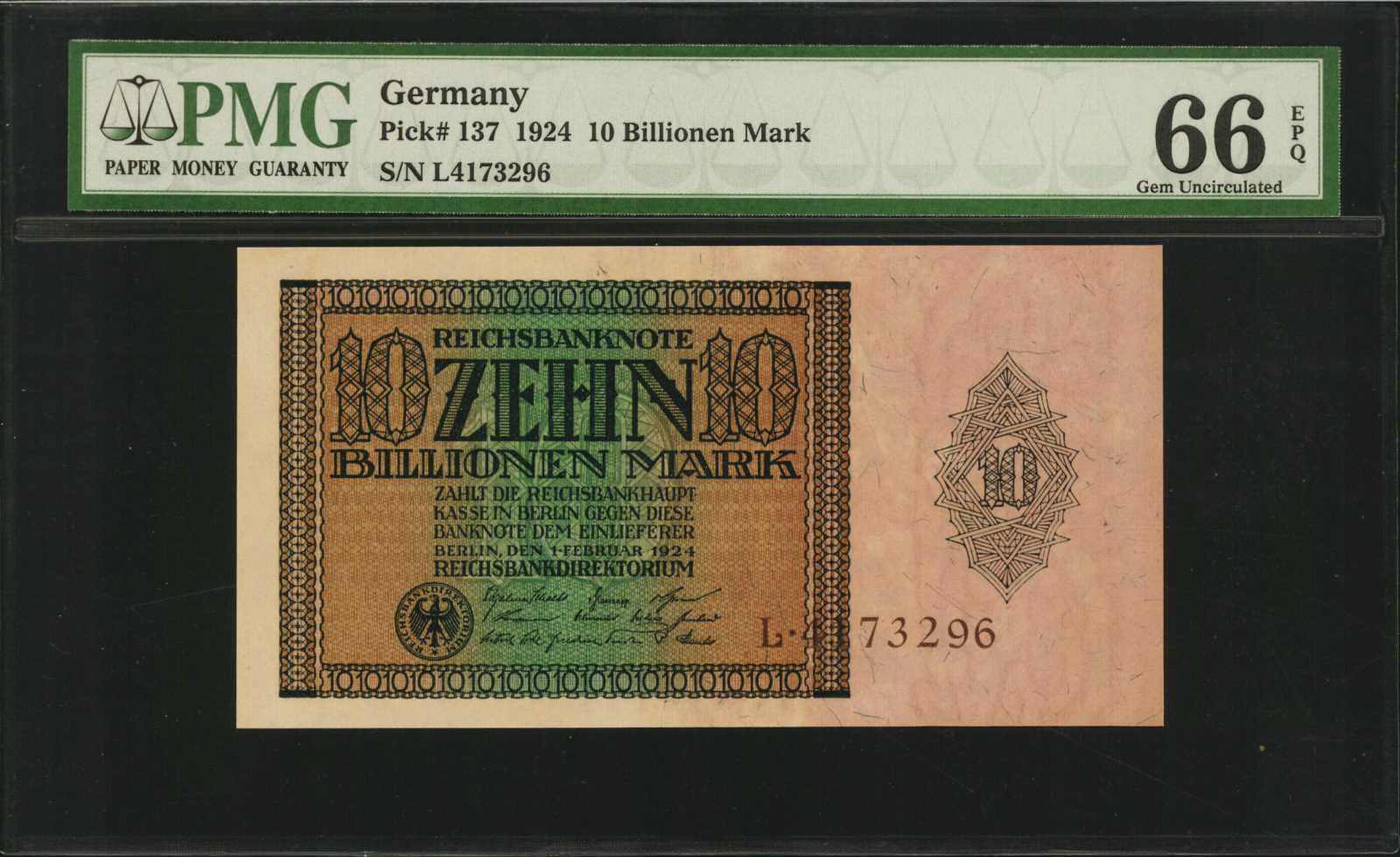 image for: Germany  10 billionen (10,000,000,000,000) mark (B305a)