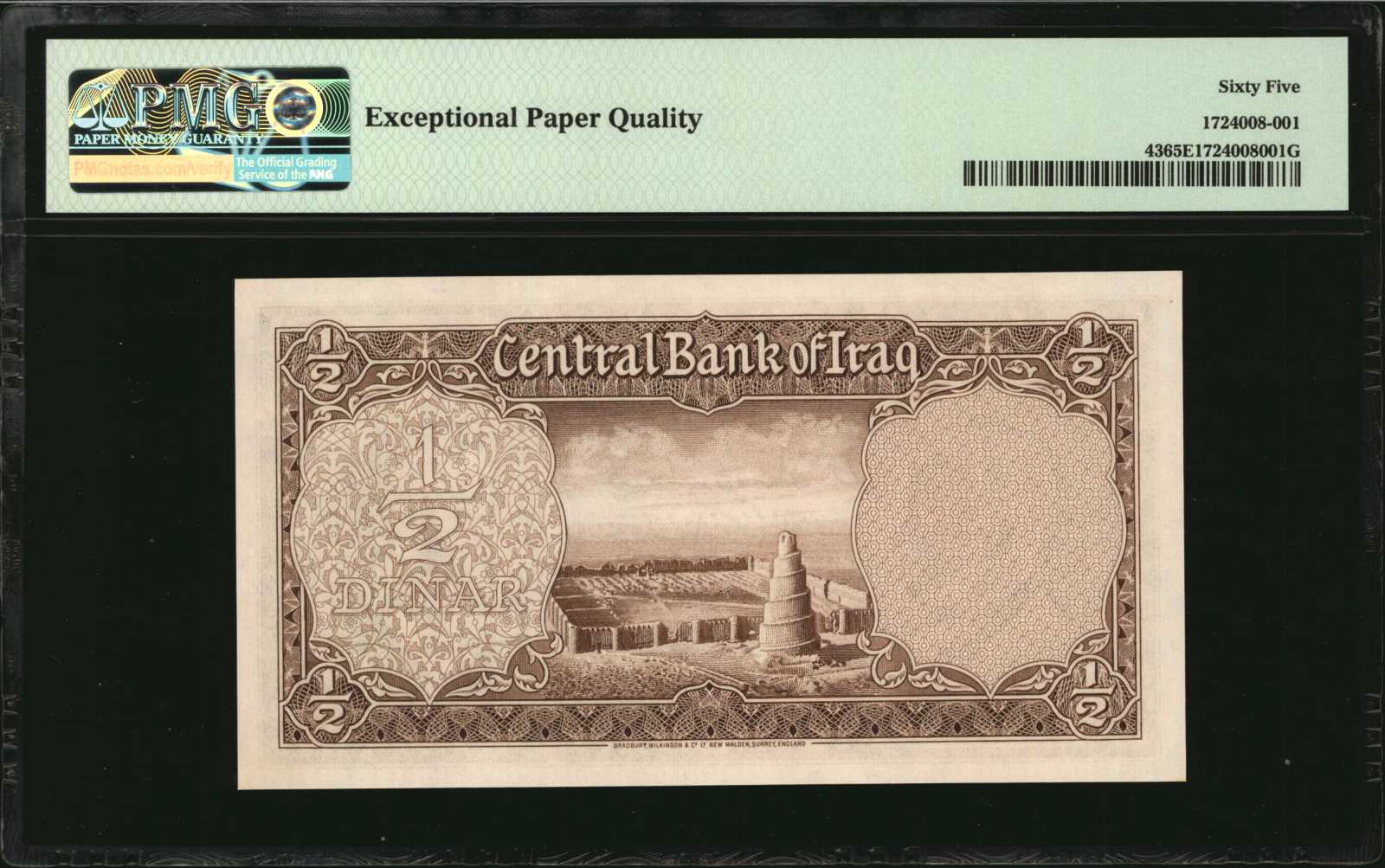 image for: Iraq  1/2 dinar (B302at)