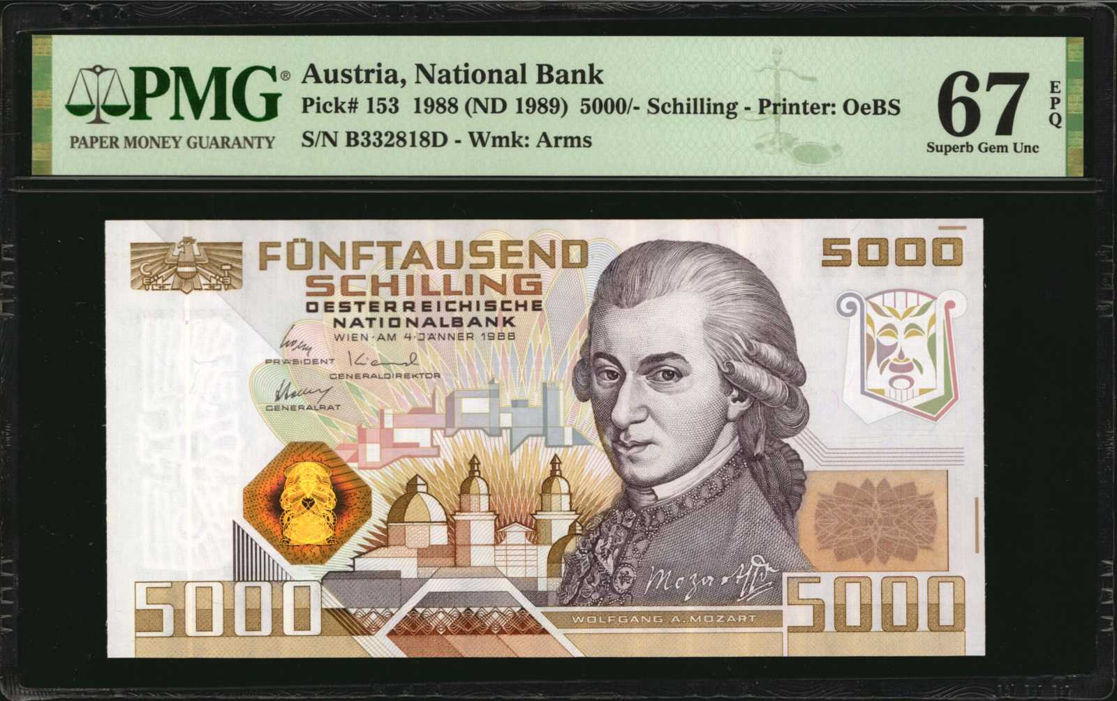 image for: Austria  5,000 schilling (B258as)