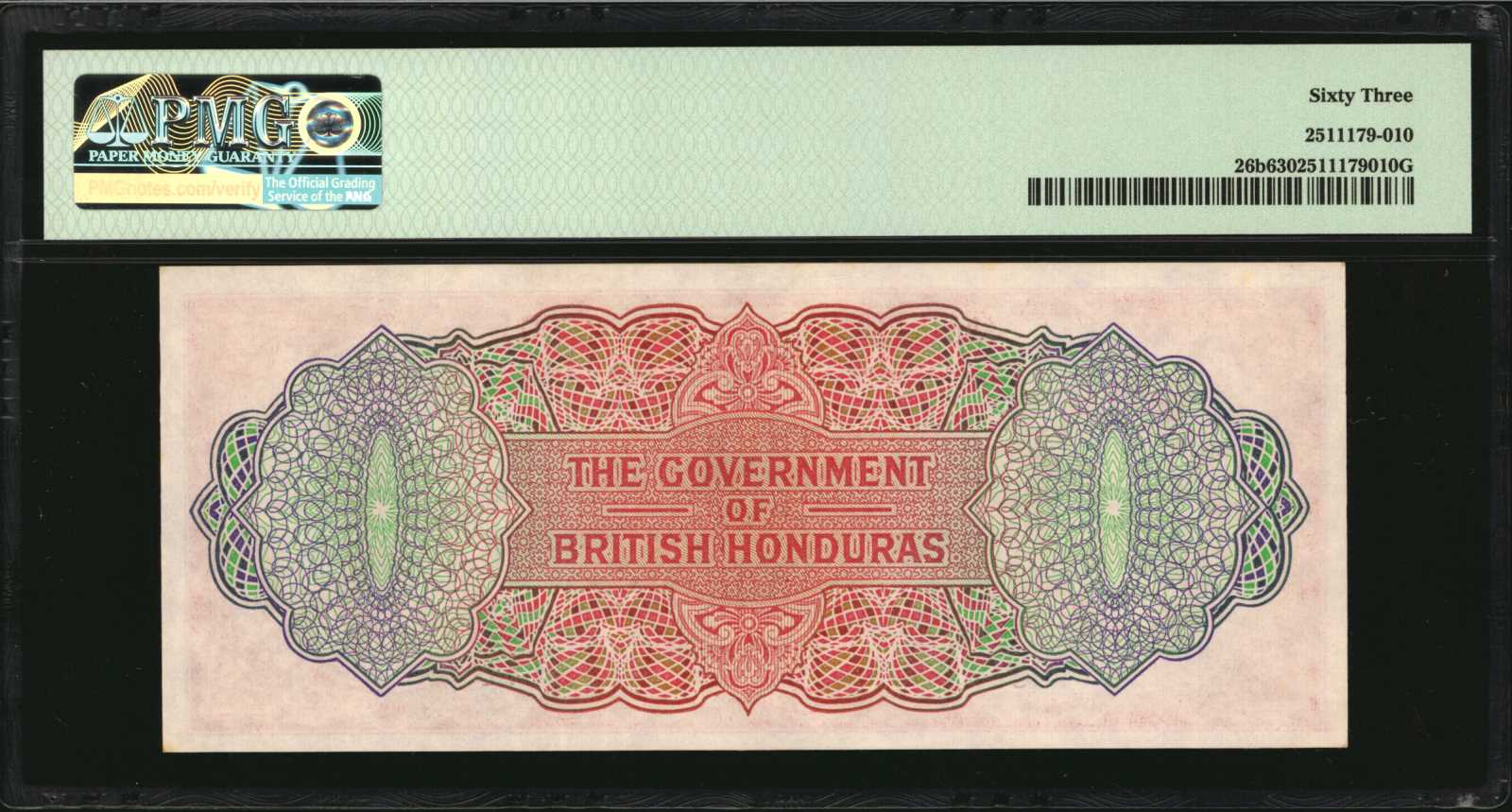 image for: British Honduras  5 dollars (B125c)