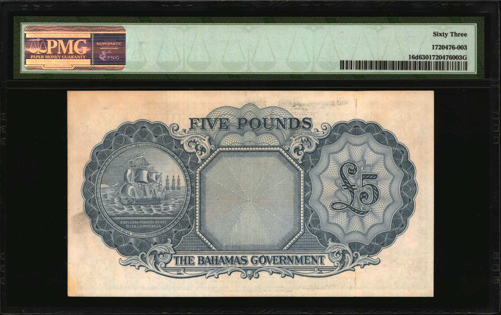 image for: Bahamas  5 pounds(B115c)