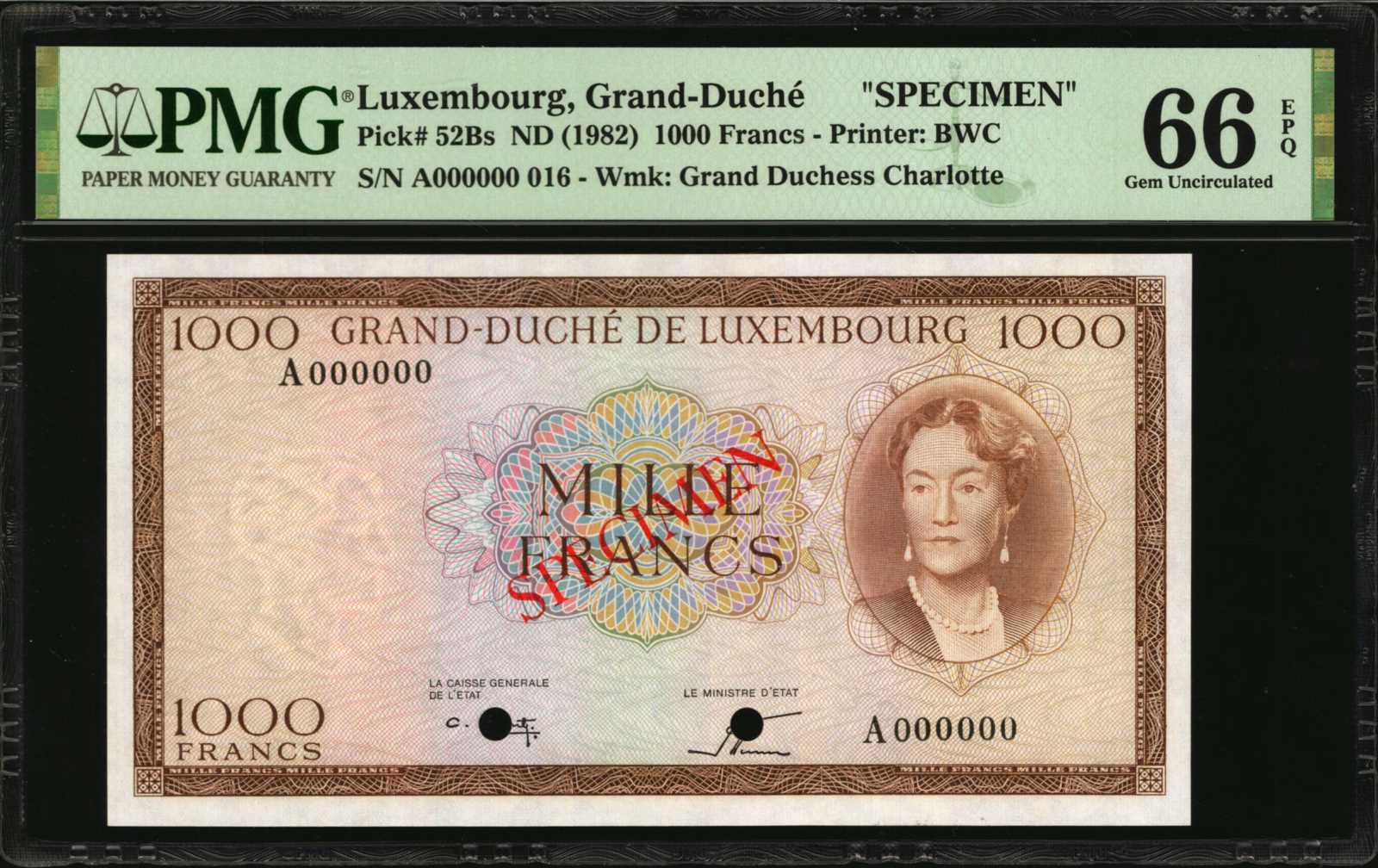 image for: Luxembourg  1,000 francs(B345a)