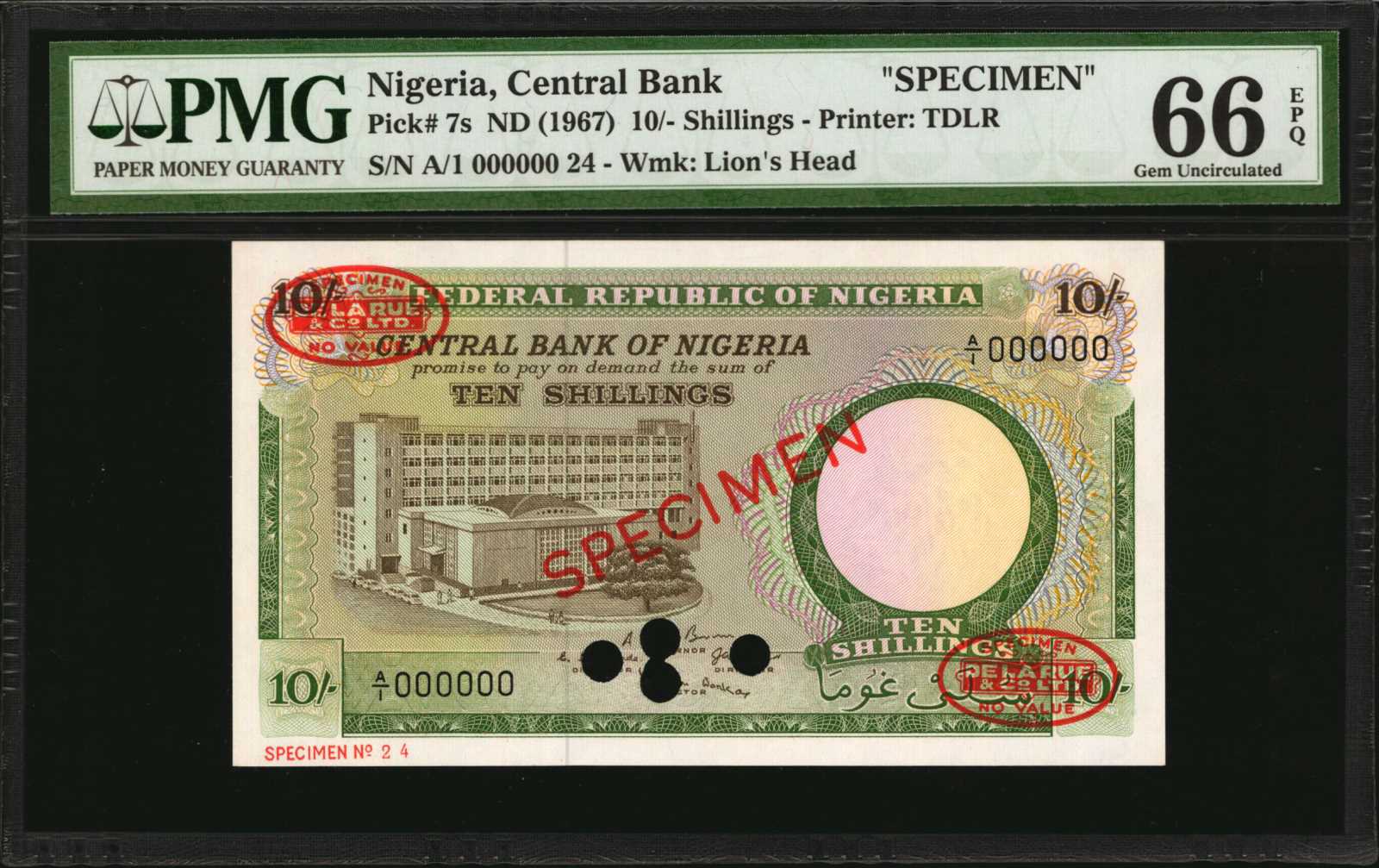 image for: Nigeria  10 shillings (B206as5)