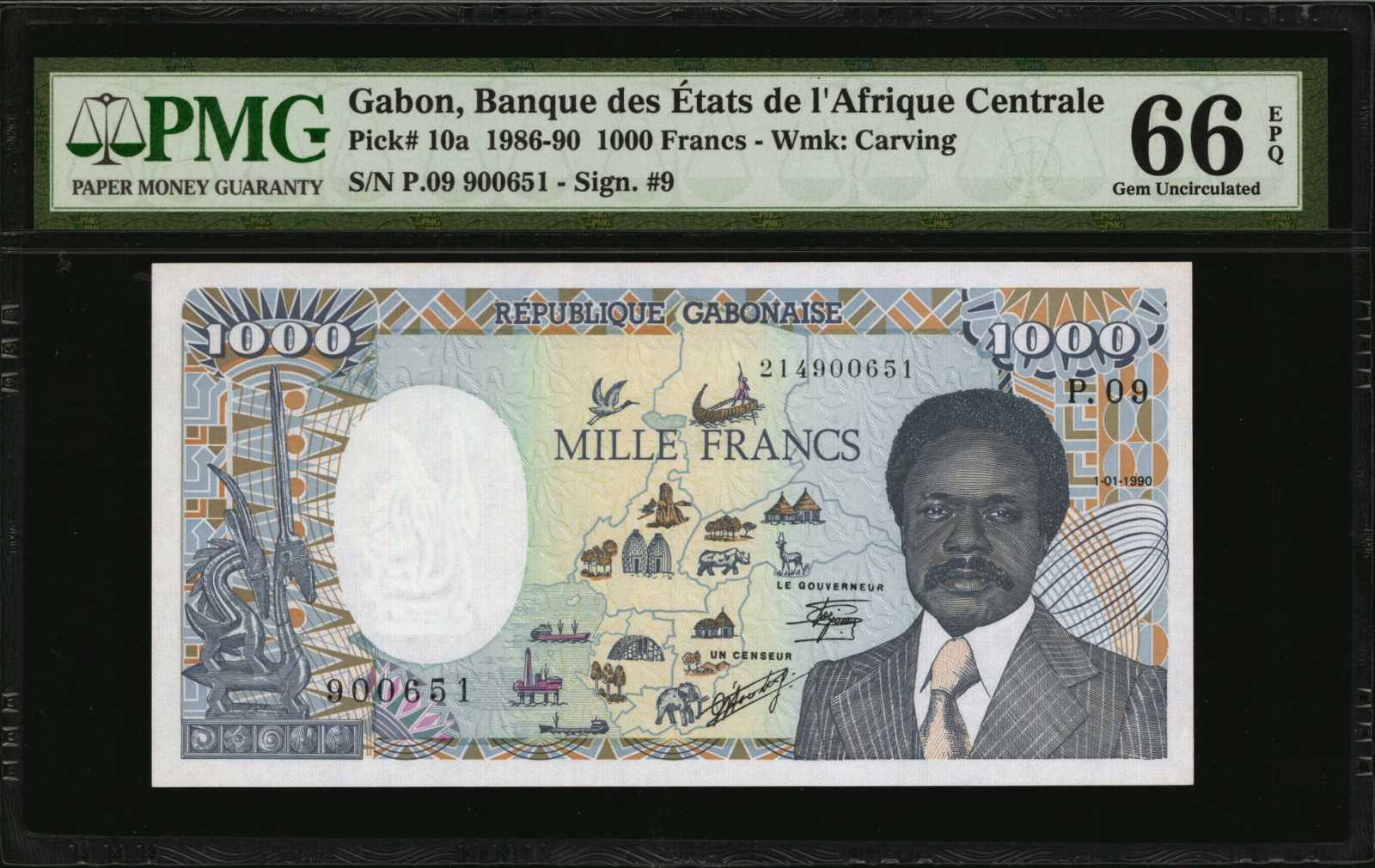 image for: Gabon  1,000 francs (B209d)