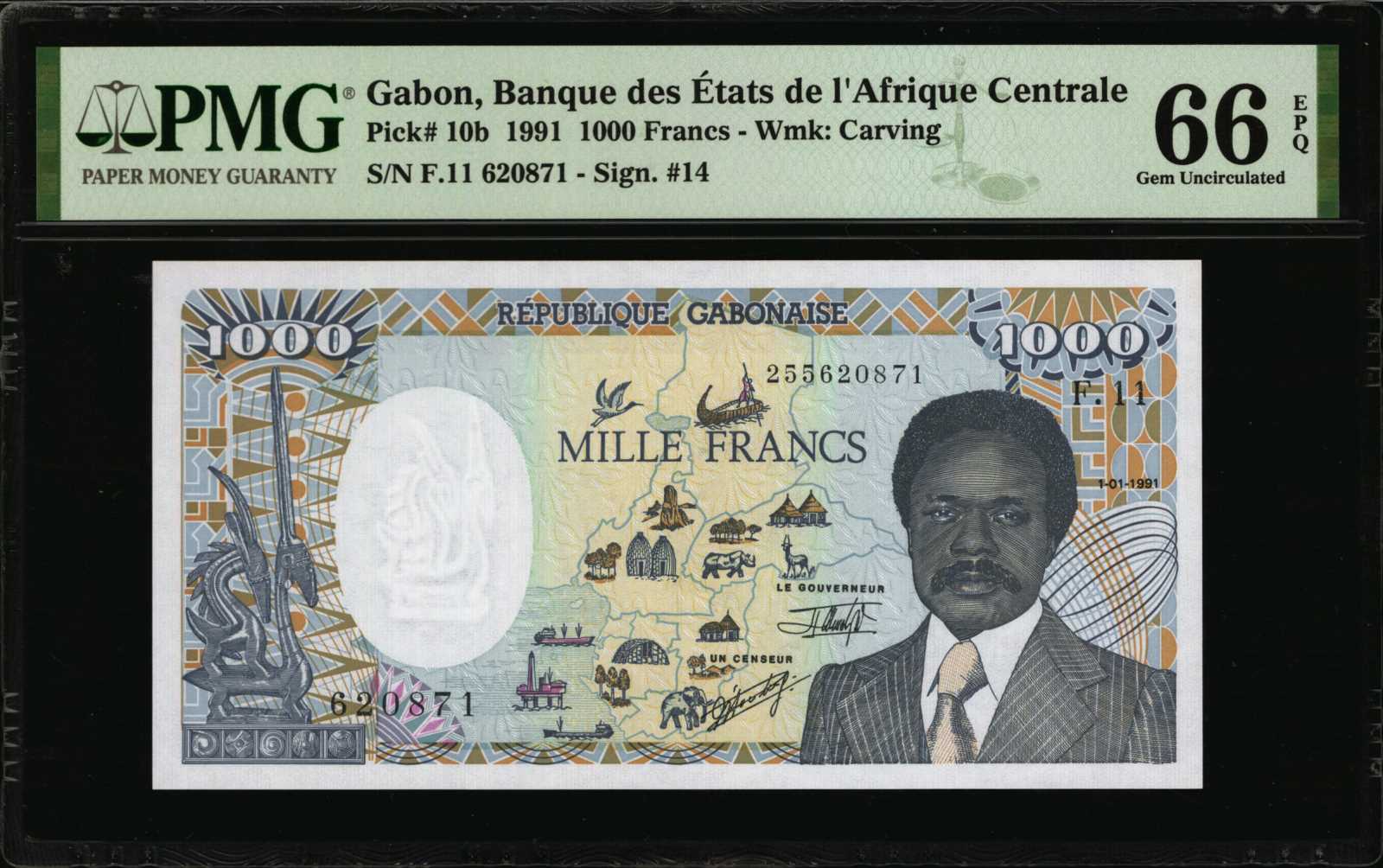 image for: Gabon  1,000 francs (B209d)