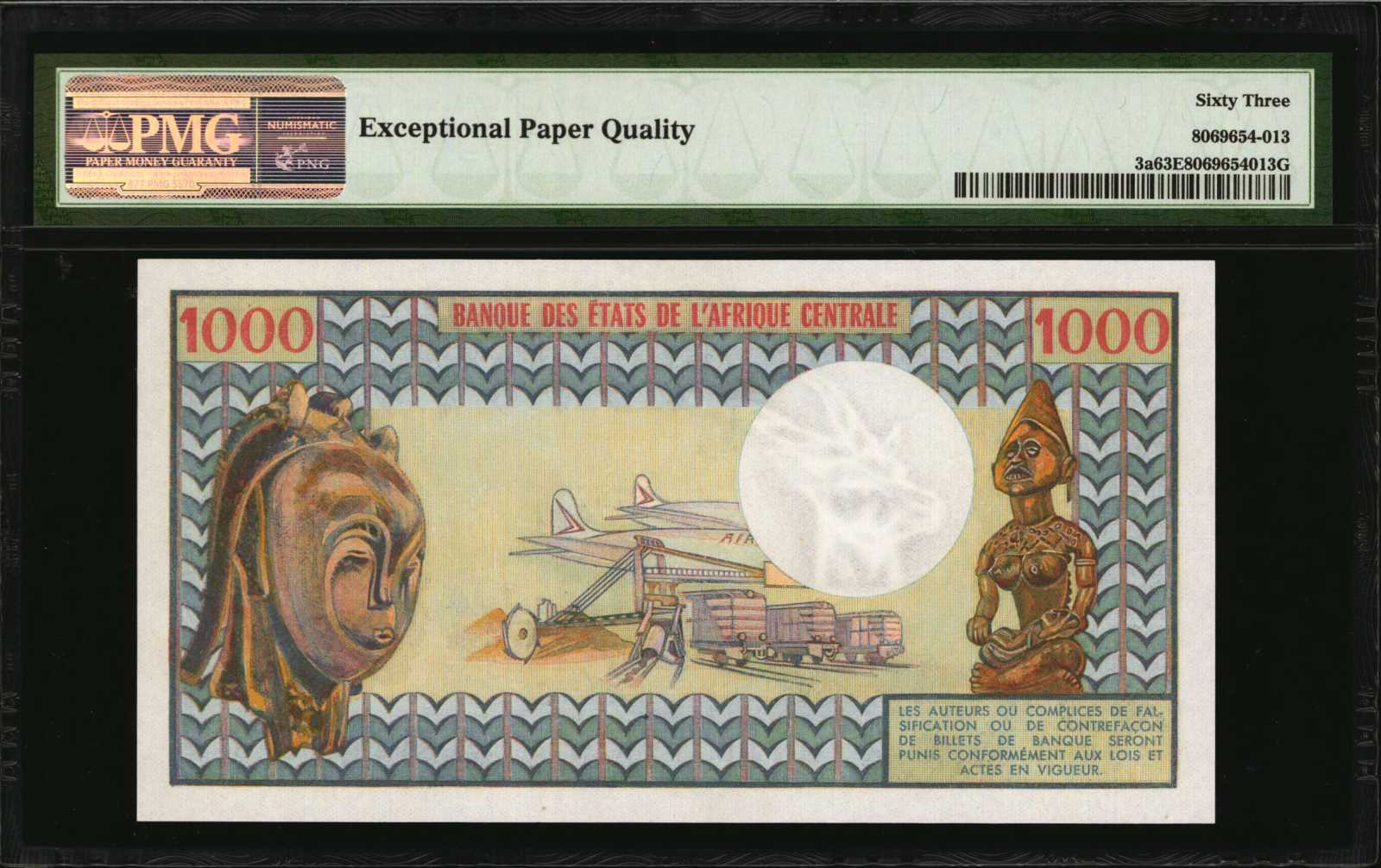 image for: Gabon  1,000 francs (B202es)