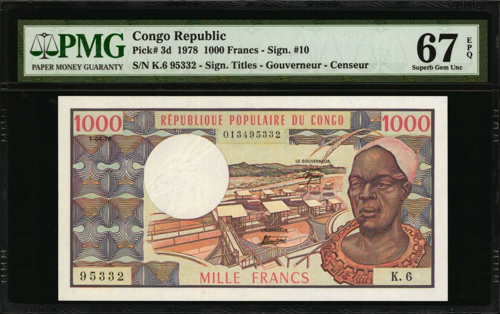 image for: Congo, Republic  1,000 francs(B202a)