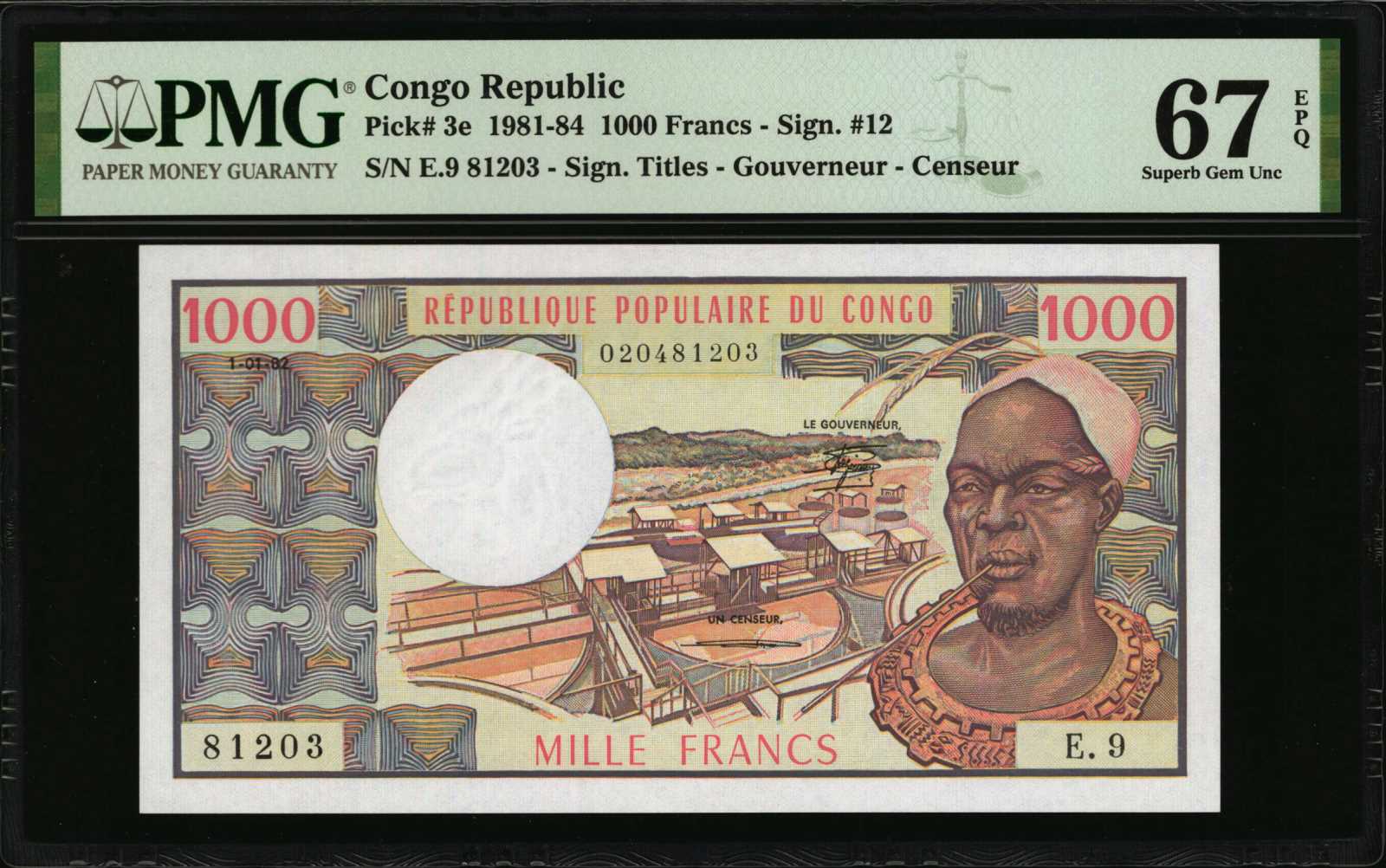 image for: Congo, Republic  1,000 francs(B202a)