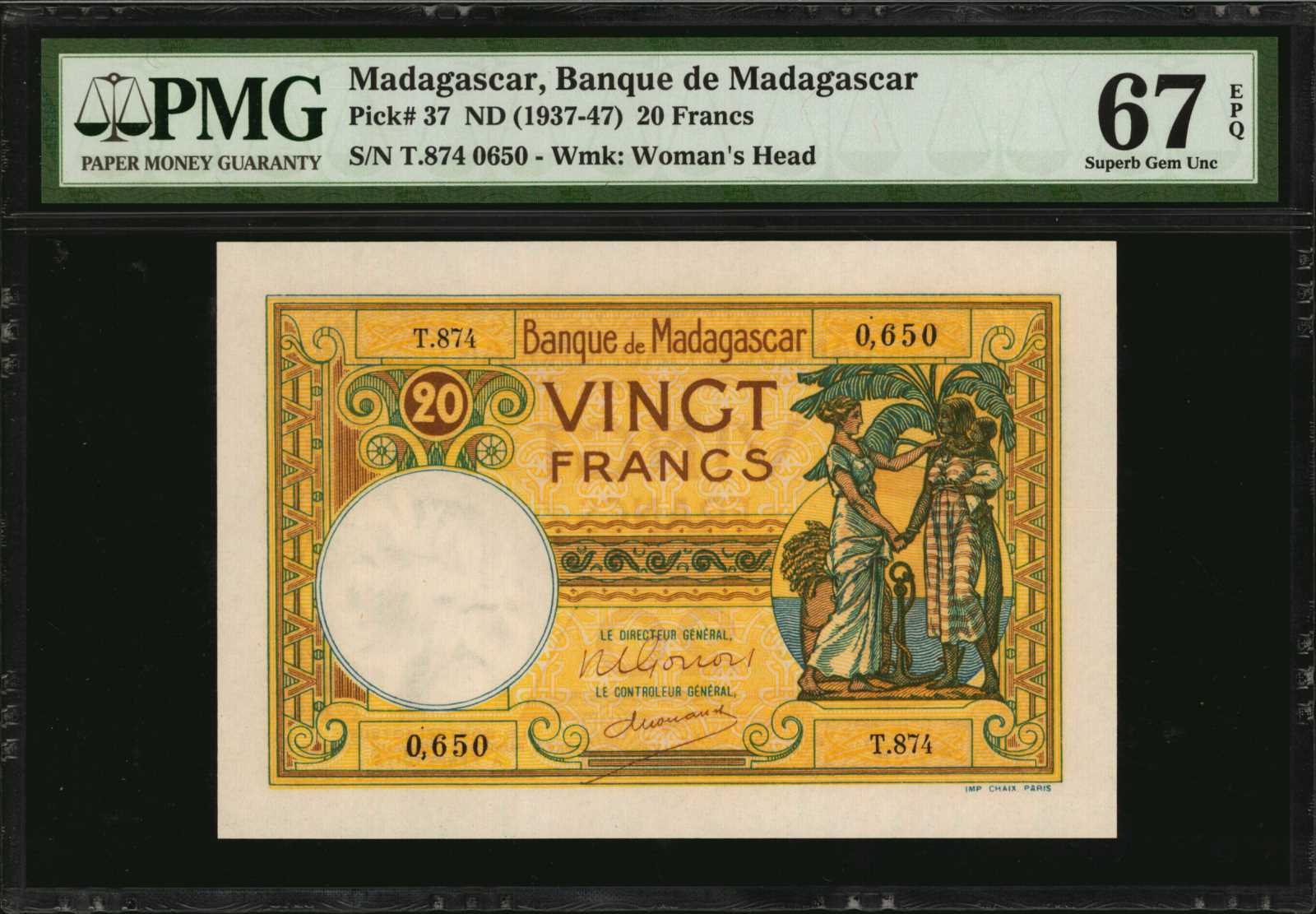 image for: Madagascar  20 francs(B204p)