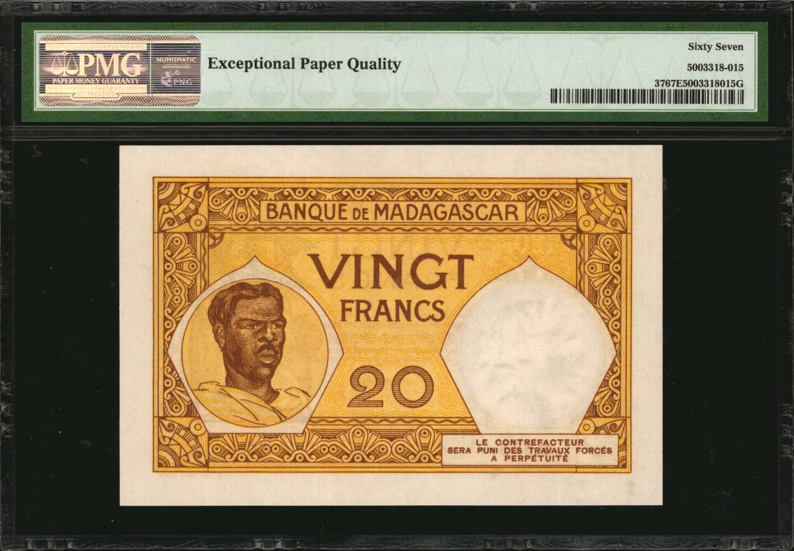 image for: Madagascar  20 francs(B204p)