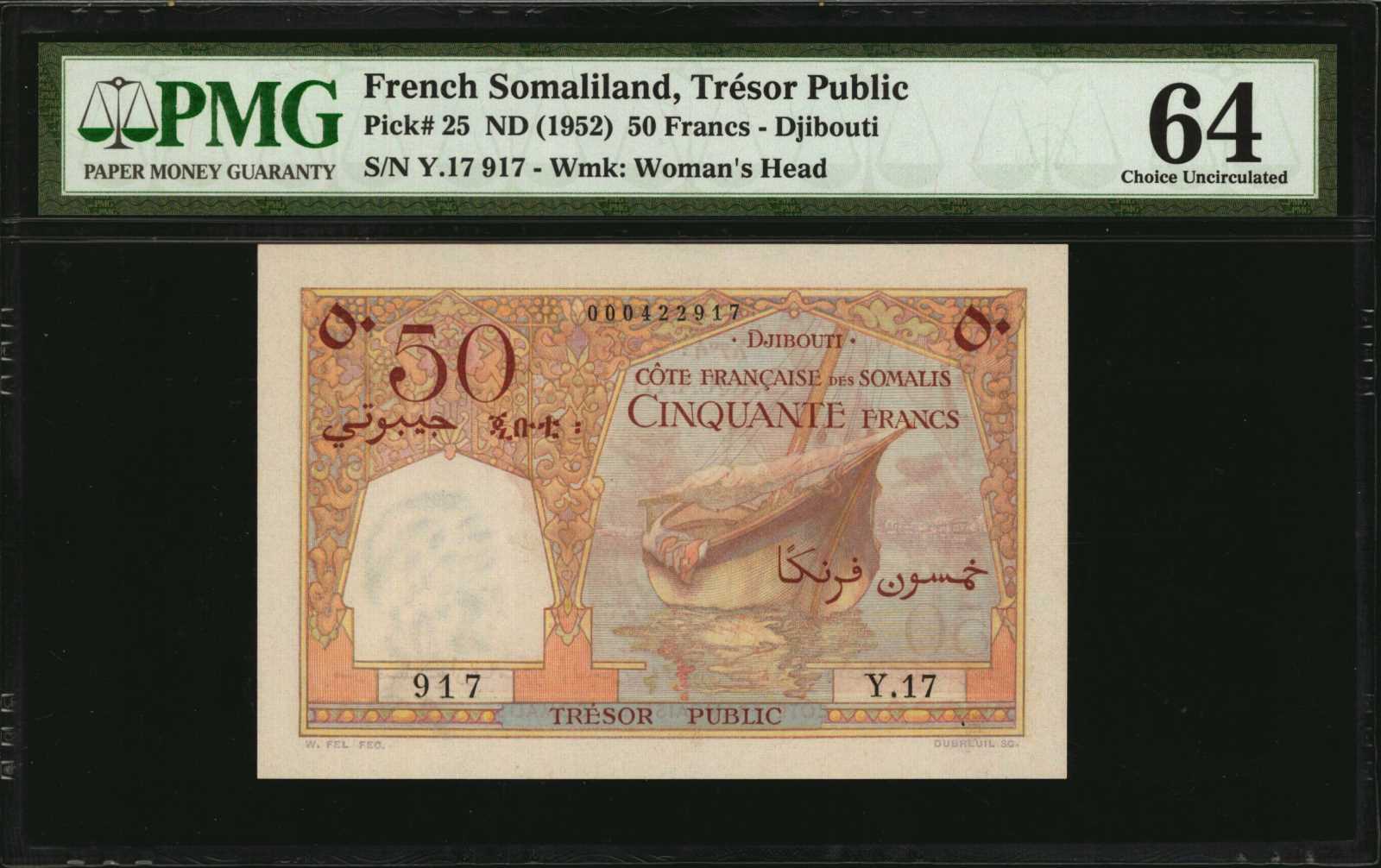 image for: French Somaliland  50 francs(B301as1)