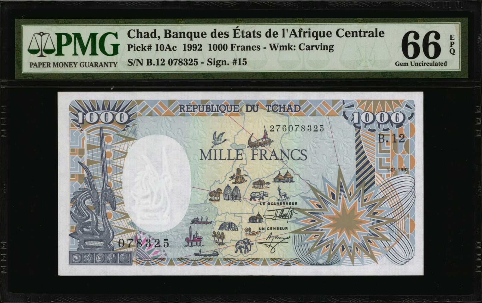 image for: Chad  1,000 francs (B210e)