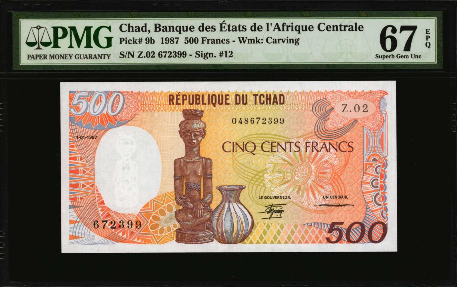 image for: Chad  500 francs (B208c)