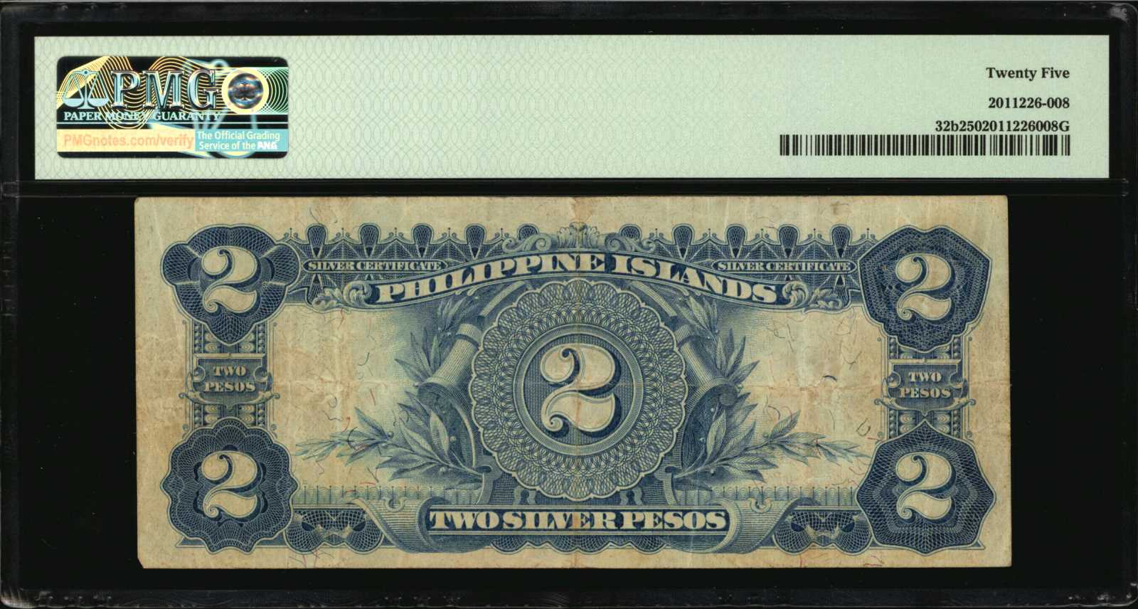 image for: Philippines  2 silver pesos (B509e)