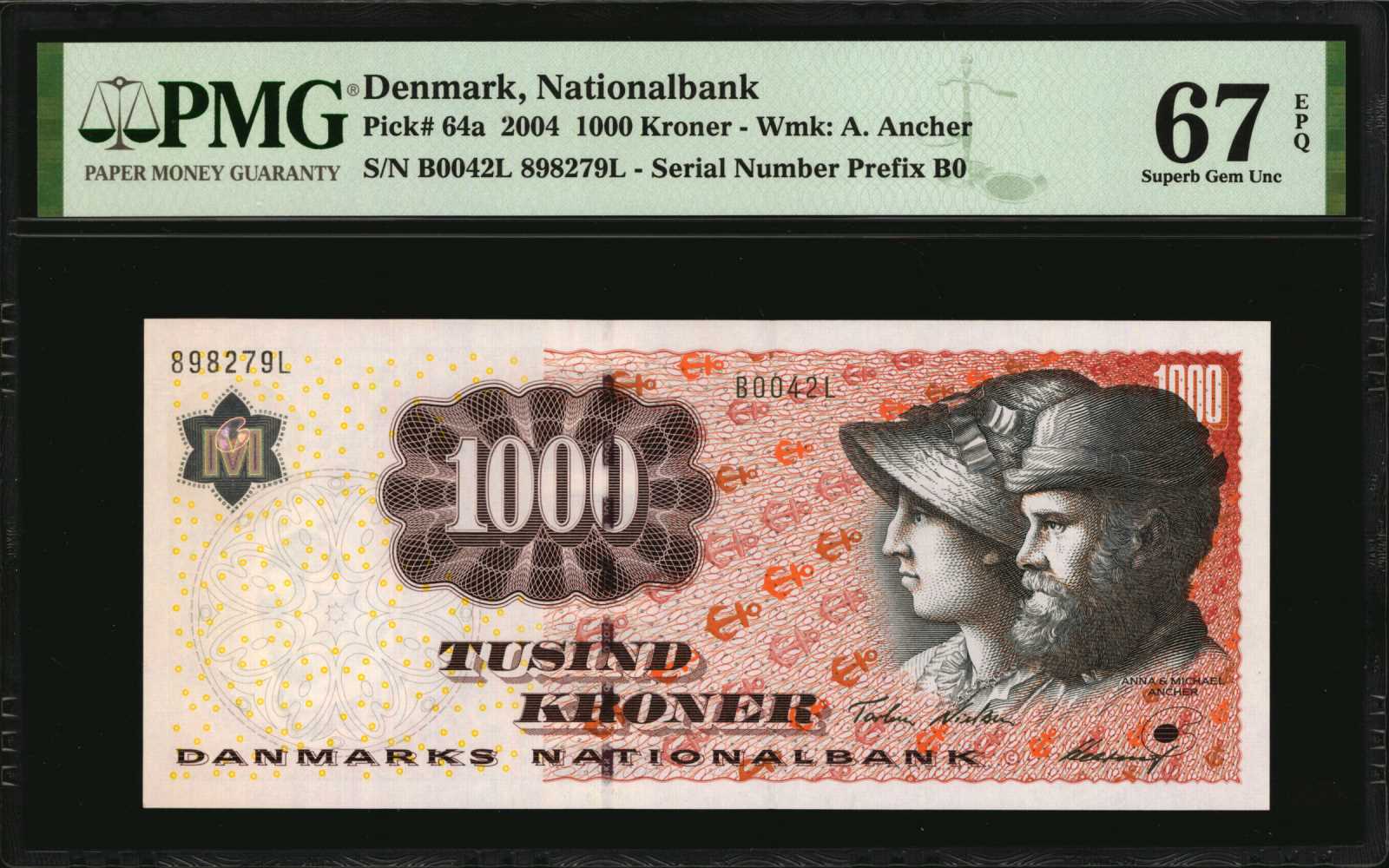 image for: Denmark  1,000 kroner (B934a)