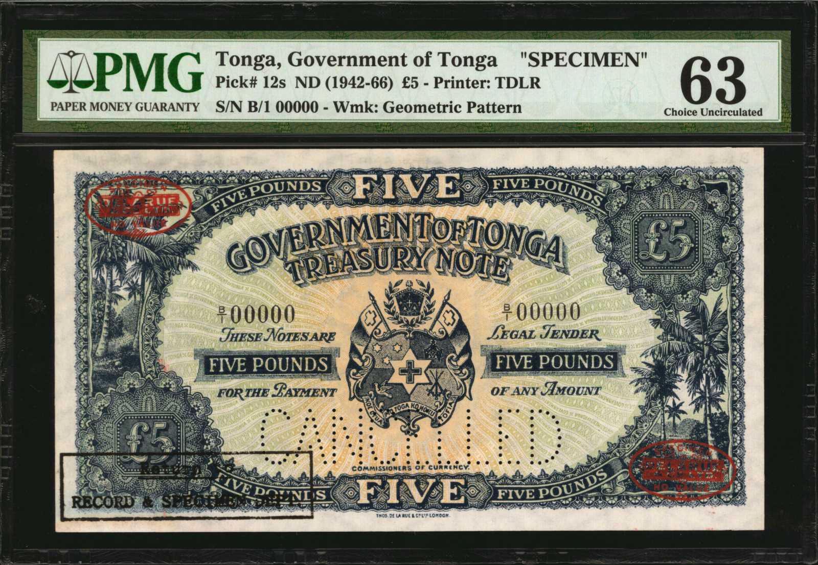 image for: Tonga  5 pounds(B112s)